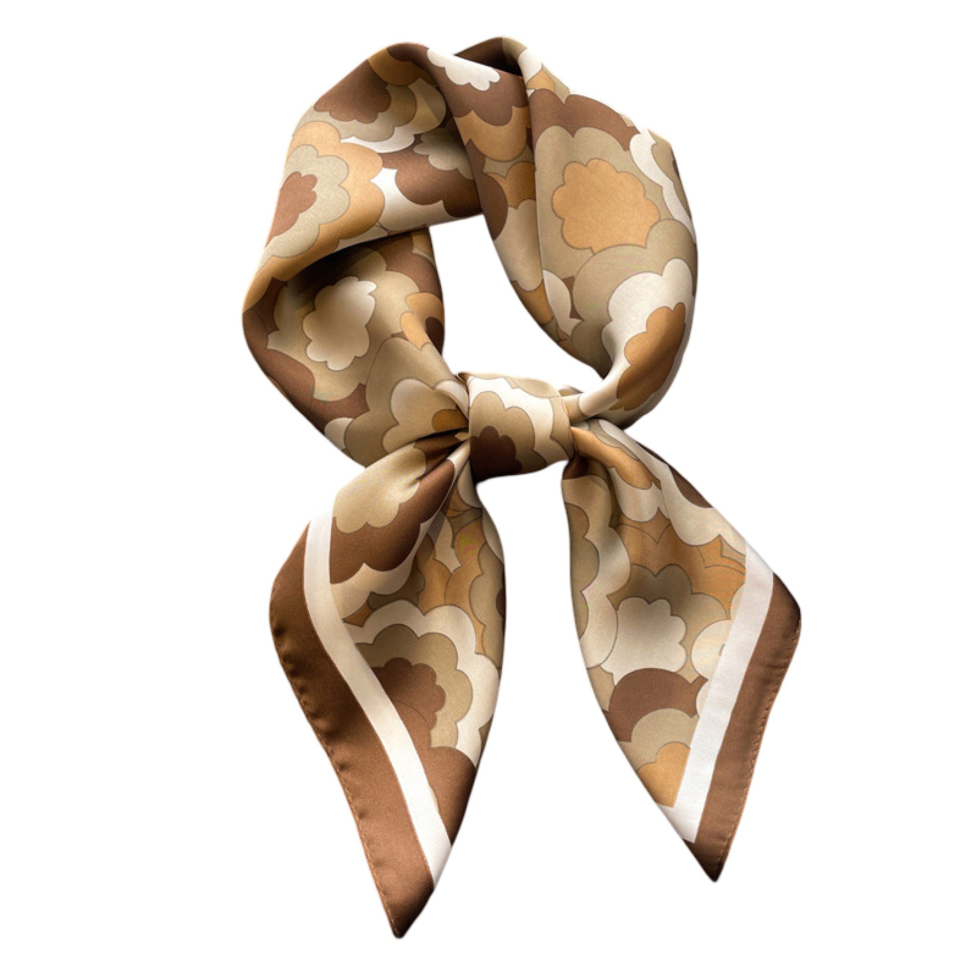 Anna-Kaci Womens Satin Square Scarf Floral Pattern Neck Bag Accessory 27.5¡Á27.5inches