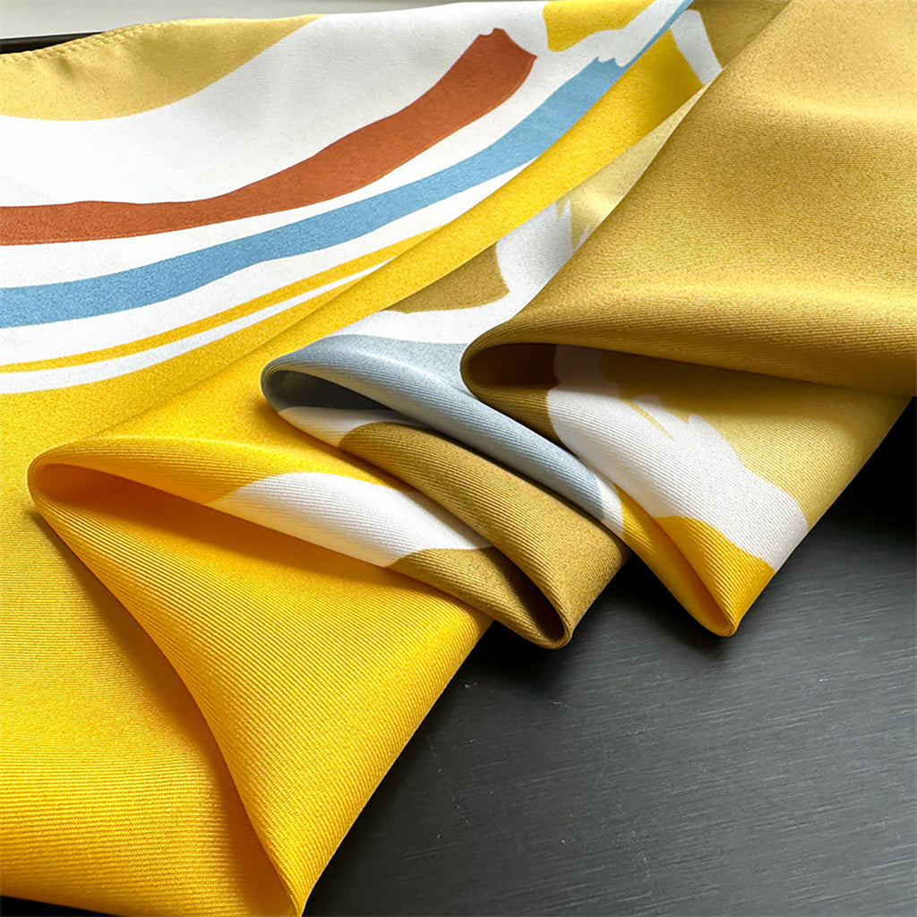 Anna-Kaci Womens Satin Square Scarf Abstract Color Block Print 35.4¡Á35.4inches