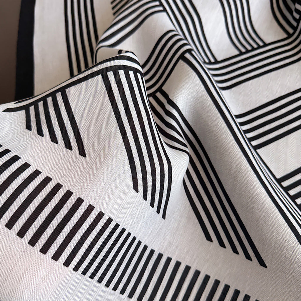 Anna-Kaci Womens Lightweight Square Scarf with Modern Linear Pattern 26.5¡Á26.5inches