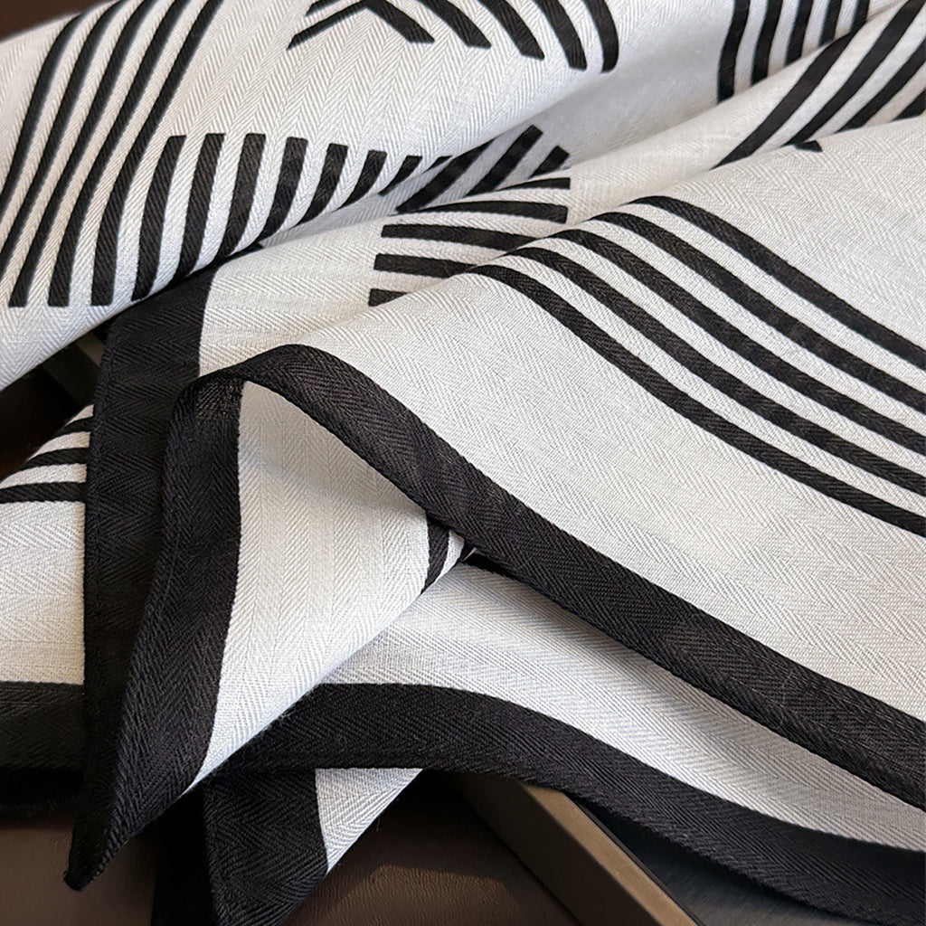 Anna-Kaci Womens Lightweight Square Scarf with Modern Linear Pattern 26.5¡Á26.5inches