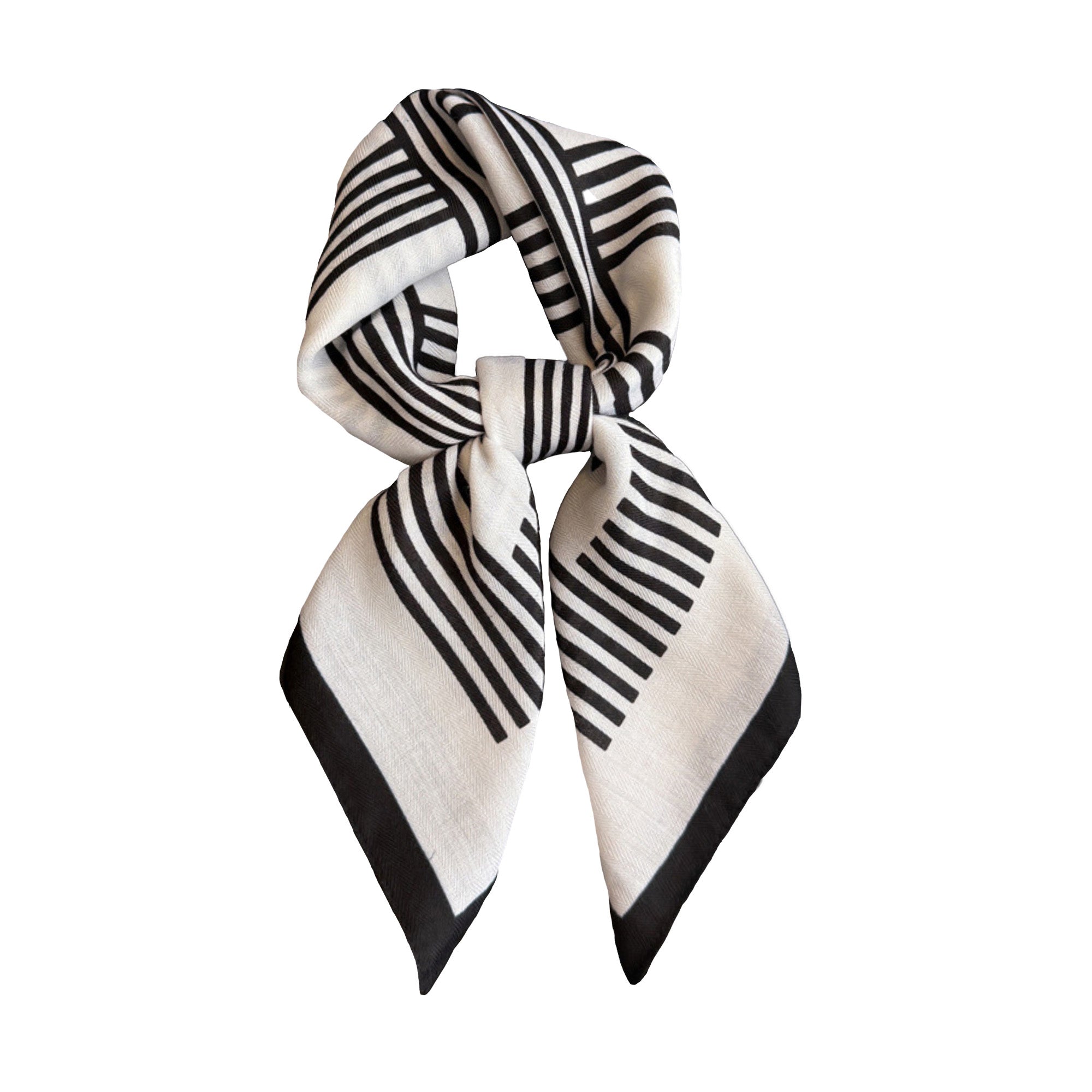 Anna-Kaci Womens Lightweight Square Scarf with Modern Linear Pattern 26.5¡Á26.5inches