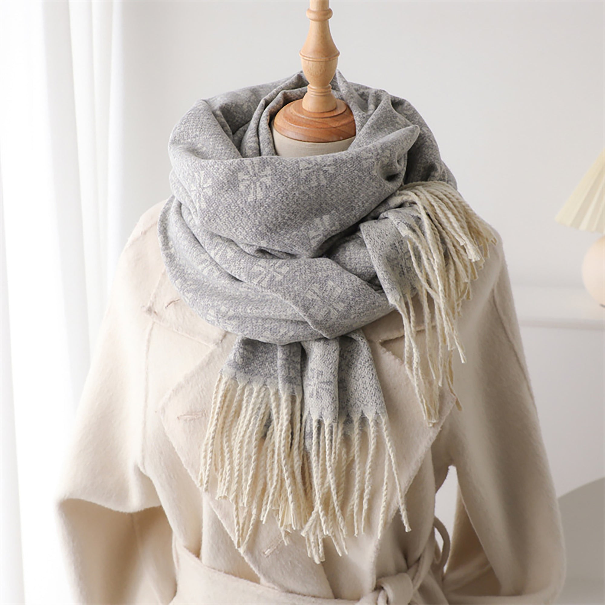 Anna-Kaci Womens Soft Fashion Winter Scarf with Fringe Detail 75.6¡Á25.2inches