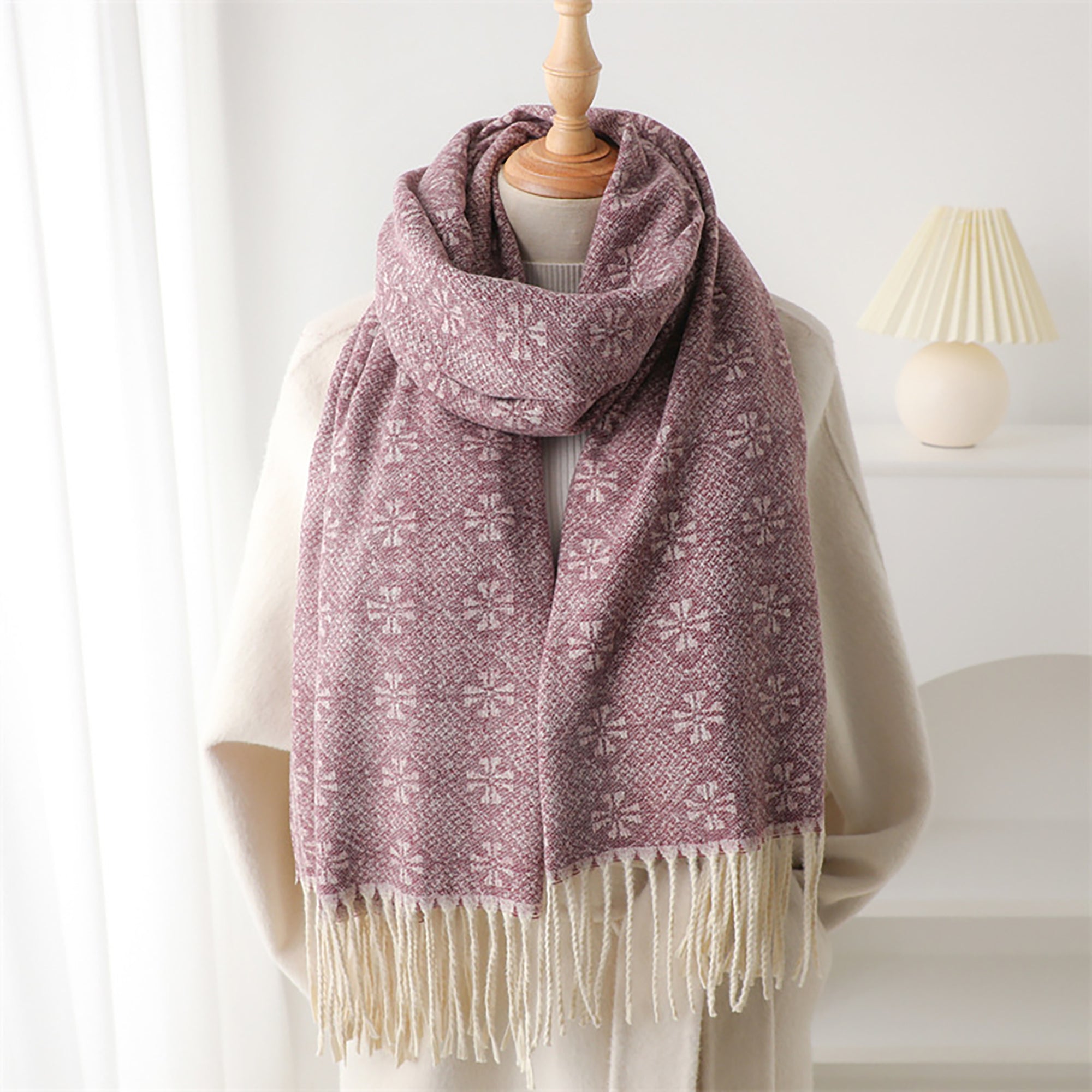 Anna-Kaci Womens Soft Fashion Winter Scarf with Fringe Detail 75.6¡Á25.2inches