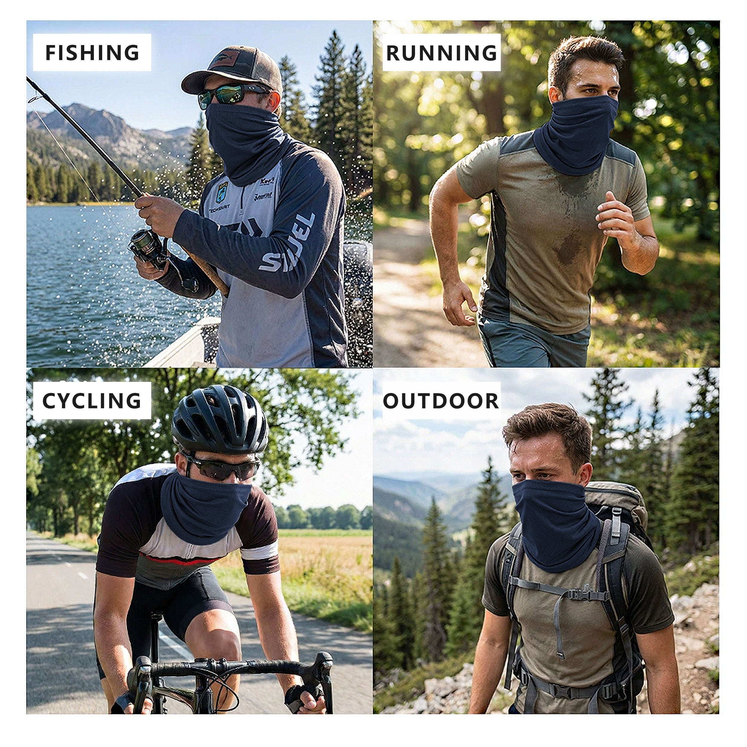 Anna-Kaci Neck Gaiter, Sweat-Wicking Quick-Dry Cooling Breathable Face Mask UV Protection Scarf Hiking Bandana Unisex
