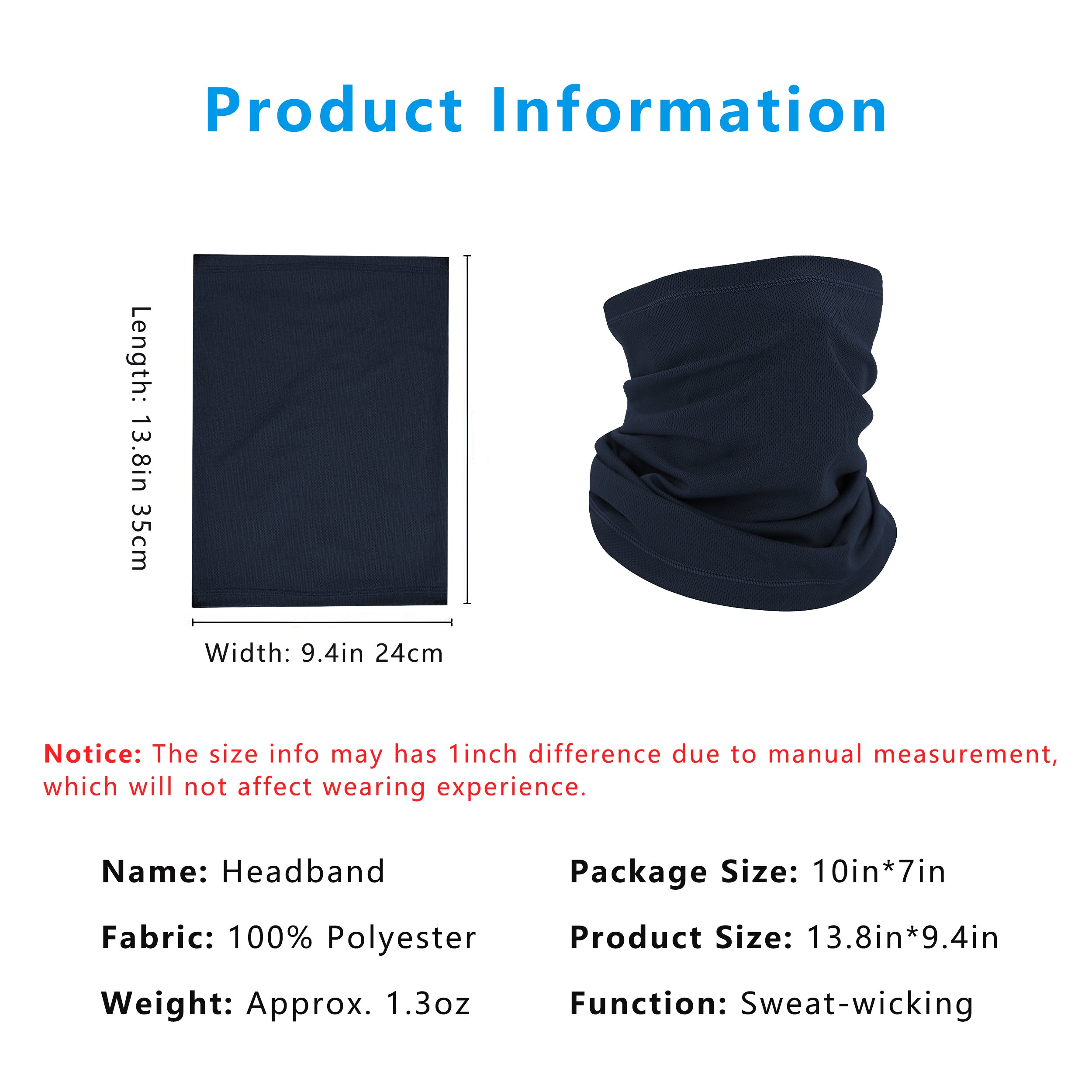 Anna-Kaci Neck Gaiter, Sweat-Wicking Quick-Dry Cooling Breathable Face Mask UV Protection Scarf Hiking Bandana Unisex