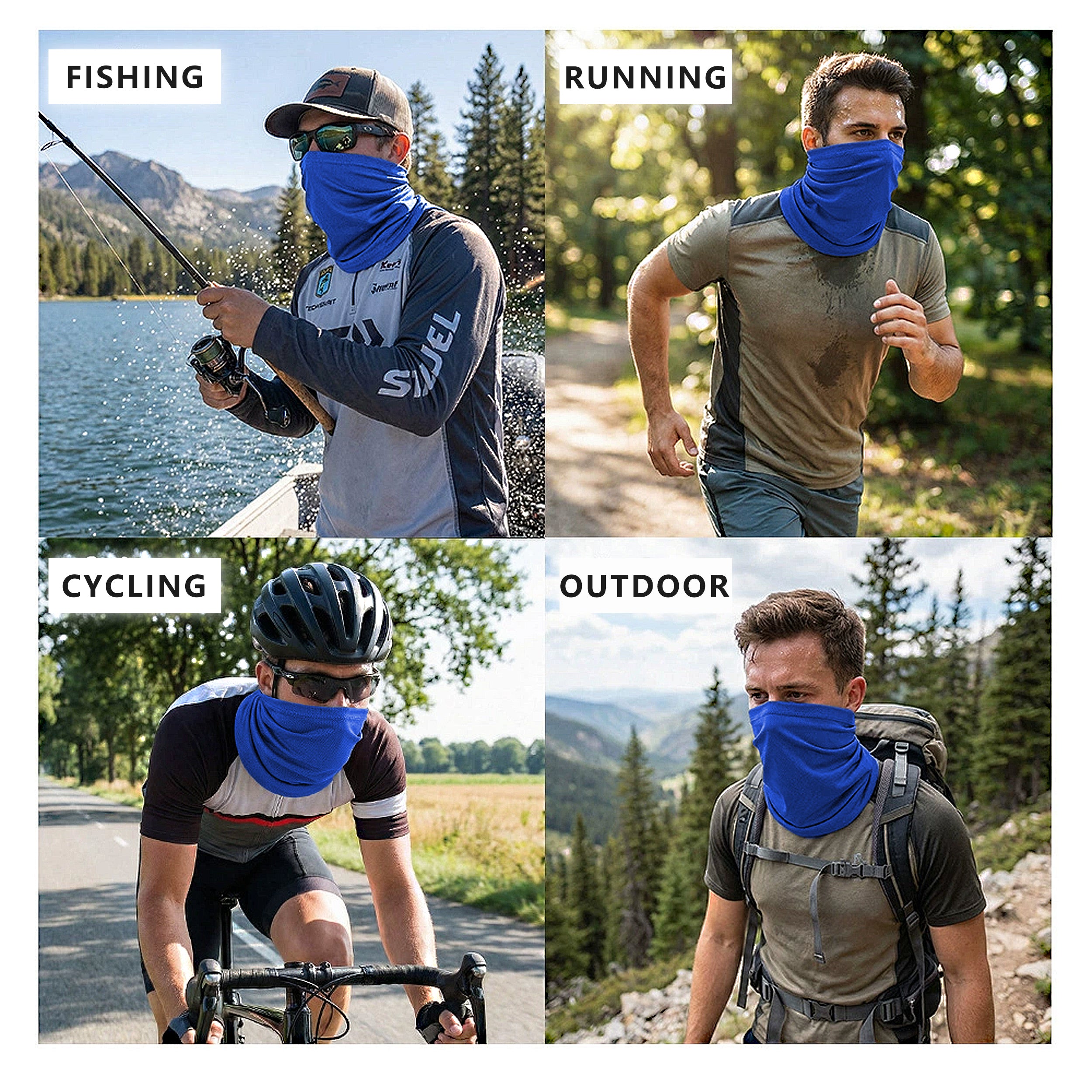 Anna-Kaci Neck Gaiter, Sweat-Wicking Quick-Dry Cooling Breathable Face Mask UV Protection Scarf Hiking Bandana Unisex
