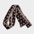 Anna-Kaci Women's 5 Pack Heart Print Satin Scarf Ribbon Slim Lightweight Fabric Neck Hair Bag Accessory 35.5x2.5in