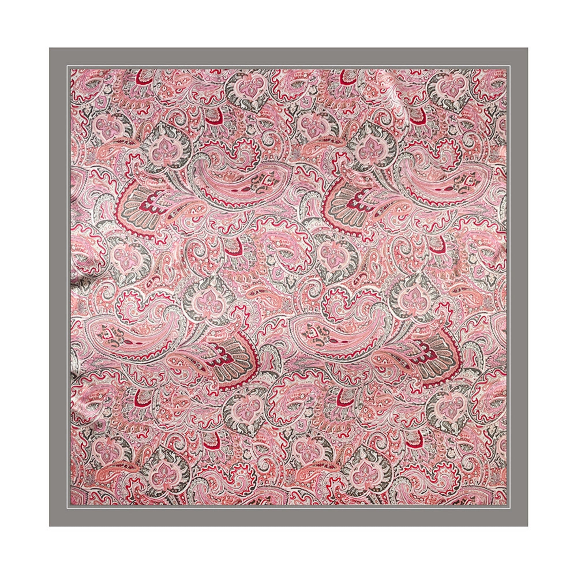 Anna-Kaci Women's Paisley Print Square Satin Scarf Smooth Lightweight Fabric Elegant Neck Hair Accessory 35.5x35.5in