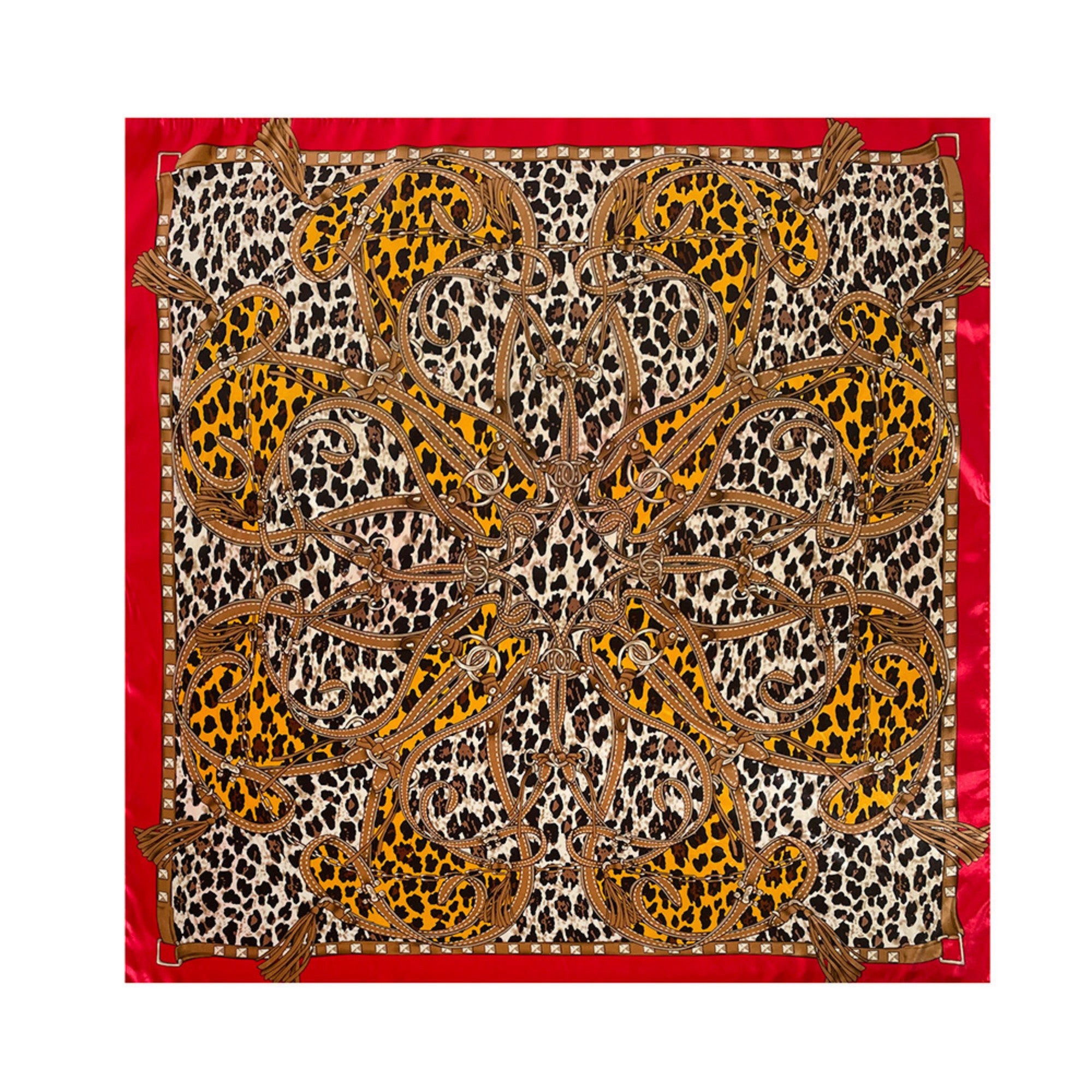 Anna-Kaci Women's Paisley Print Square Satin Scarf Smooth Lightweight Fabric Elegant Neck Hair Accessory 35.5x35.5in