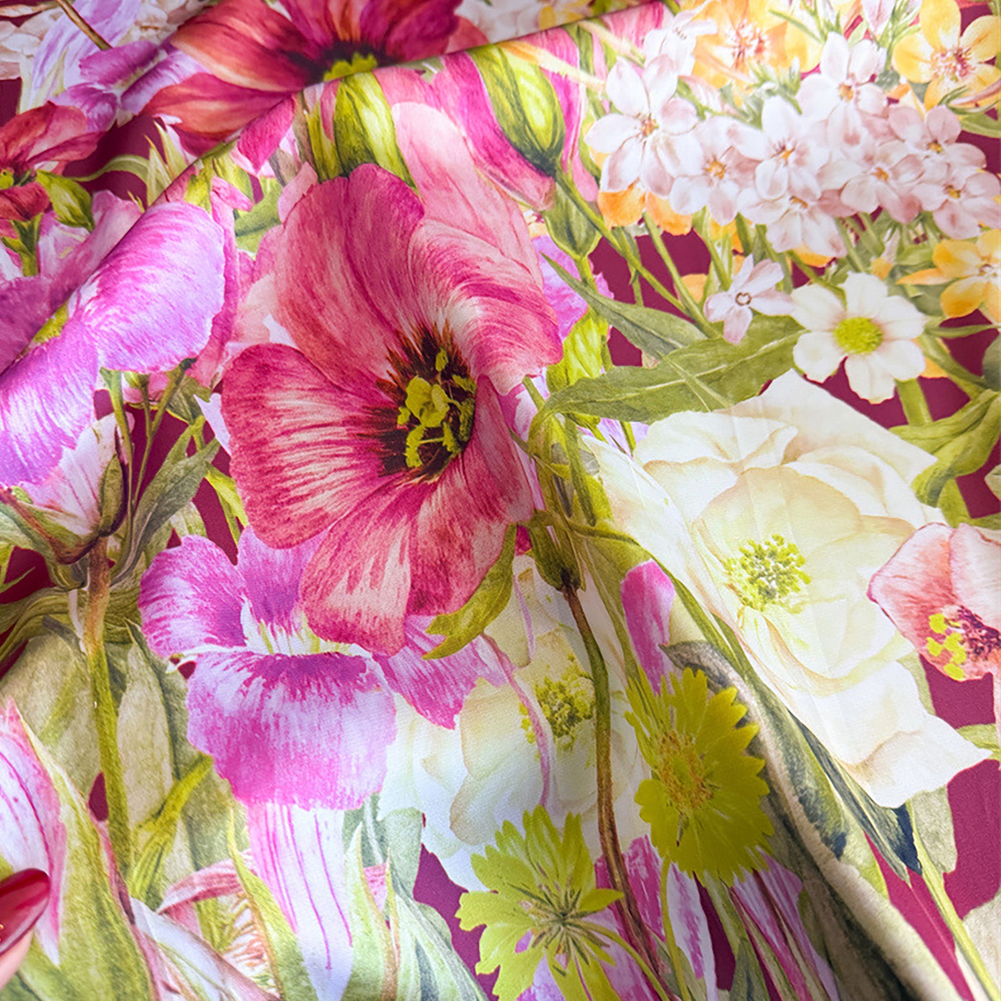 Anna-Kaci Women's Satin Floral Print Square Scarf Fashion Accessory 27.5¡Á27.5inches
