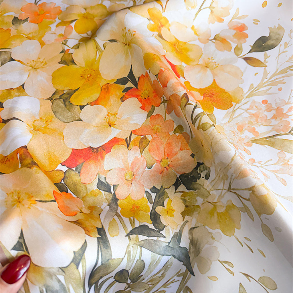 Anna-Kaci Premium Satin Floral Scarf Lightweight Square Neck Scarf for Women Accessory 27.5¡Á27.5inches