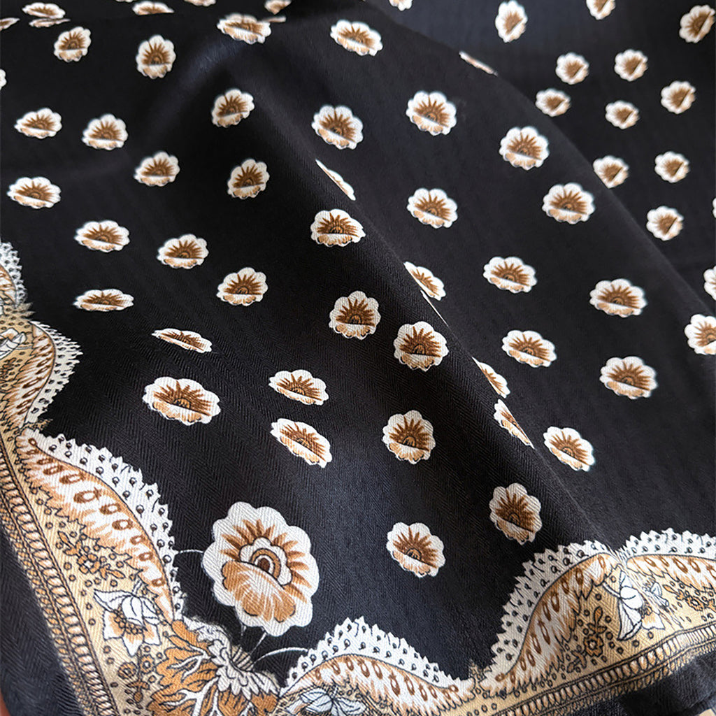 Anna-Kaci Women Square Scarf with Floral Border Soft Lightweight Fashion Accessory 27.5¡Á27.5inches