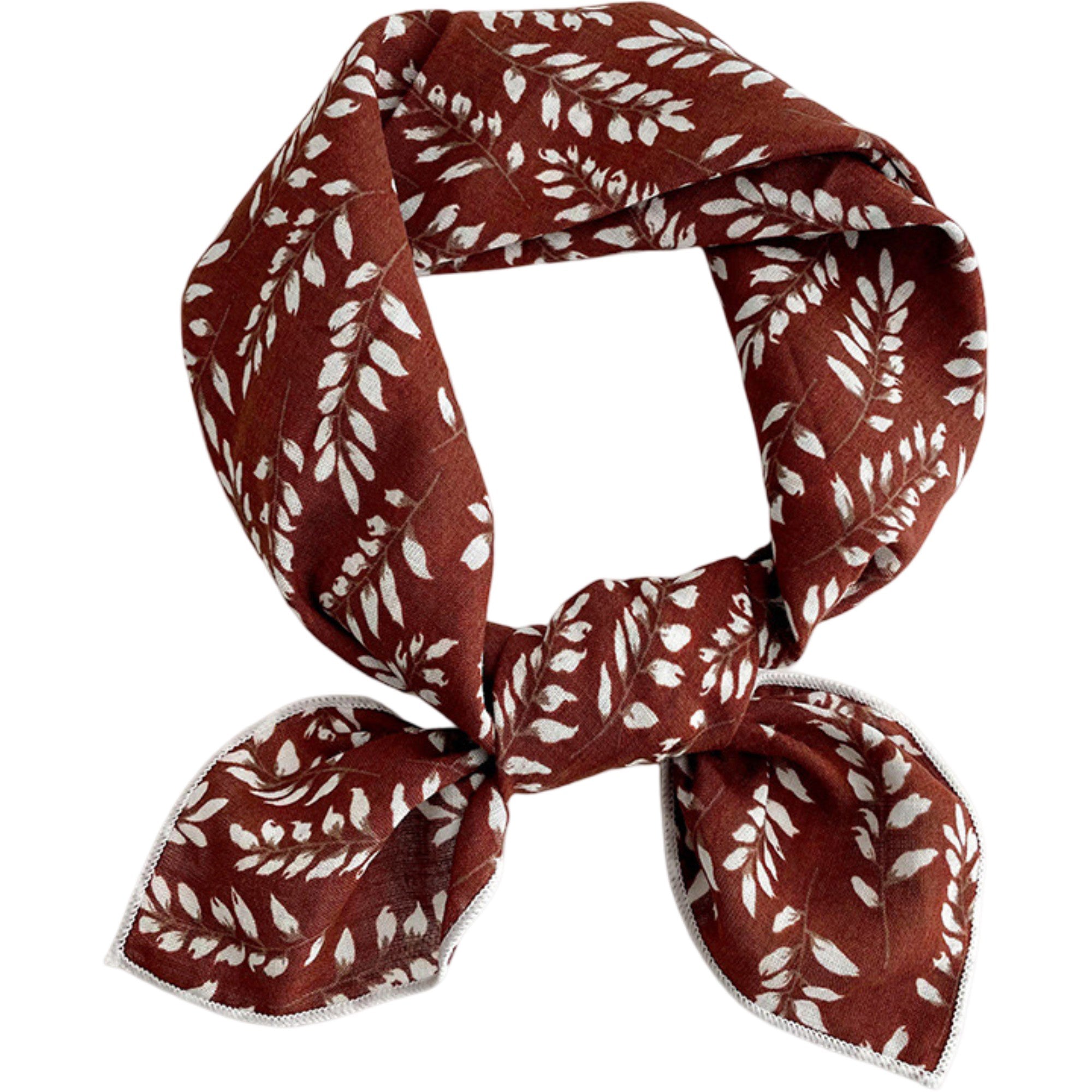Anna-Kaci Womens Cotton Linen Leaf Print Lightweight Square Scarf Soft Breathable Fashion Wrap