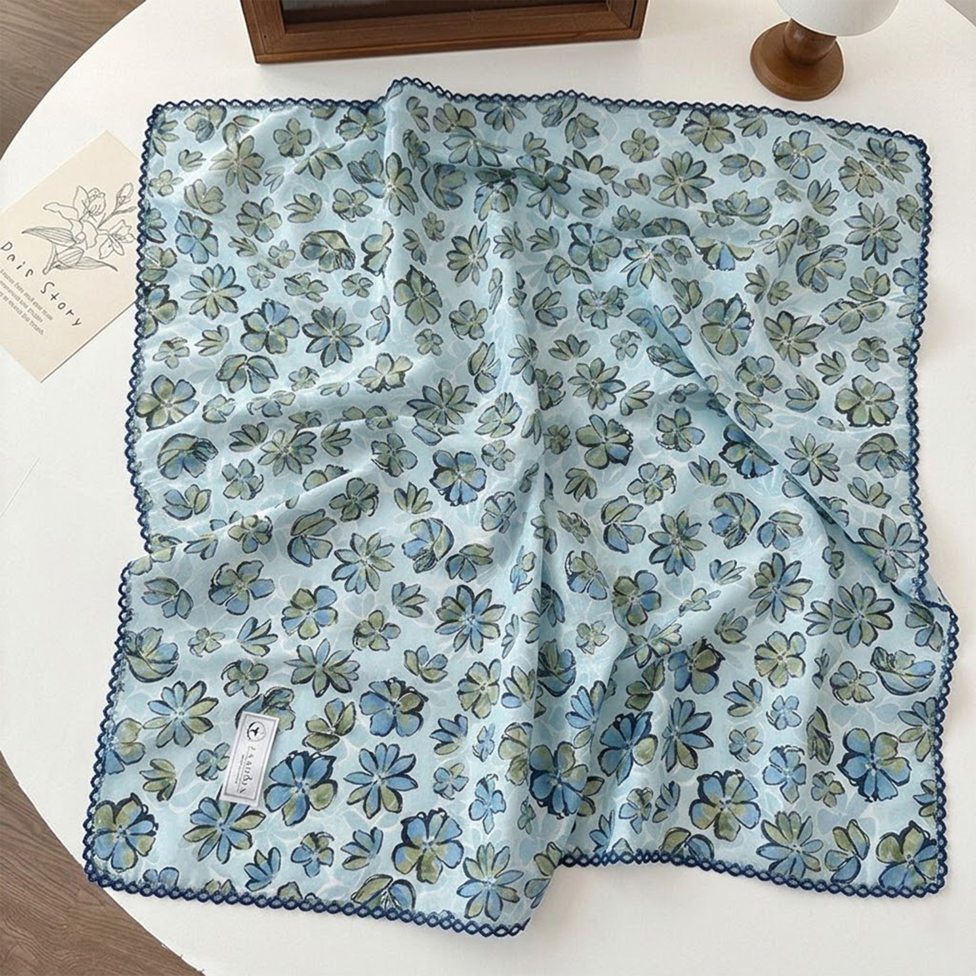 Anna-Kaci Womens Floral Print Lightweight Square Scarf Soft Fashion Neck Hair Wrap