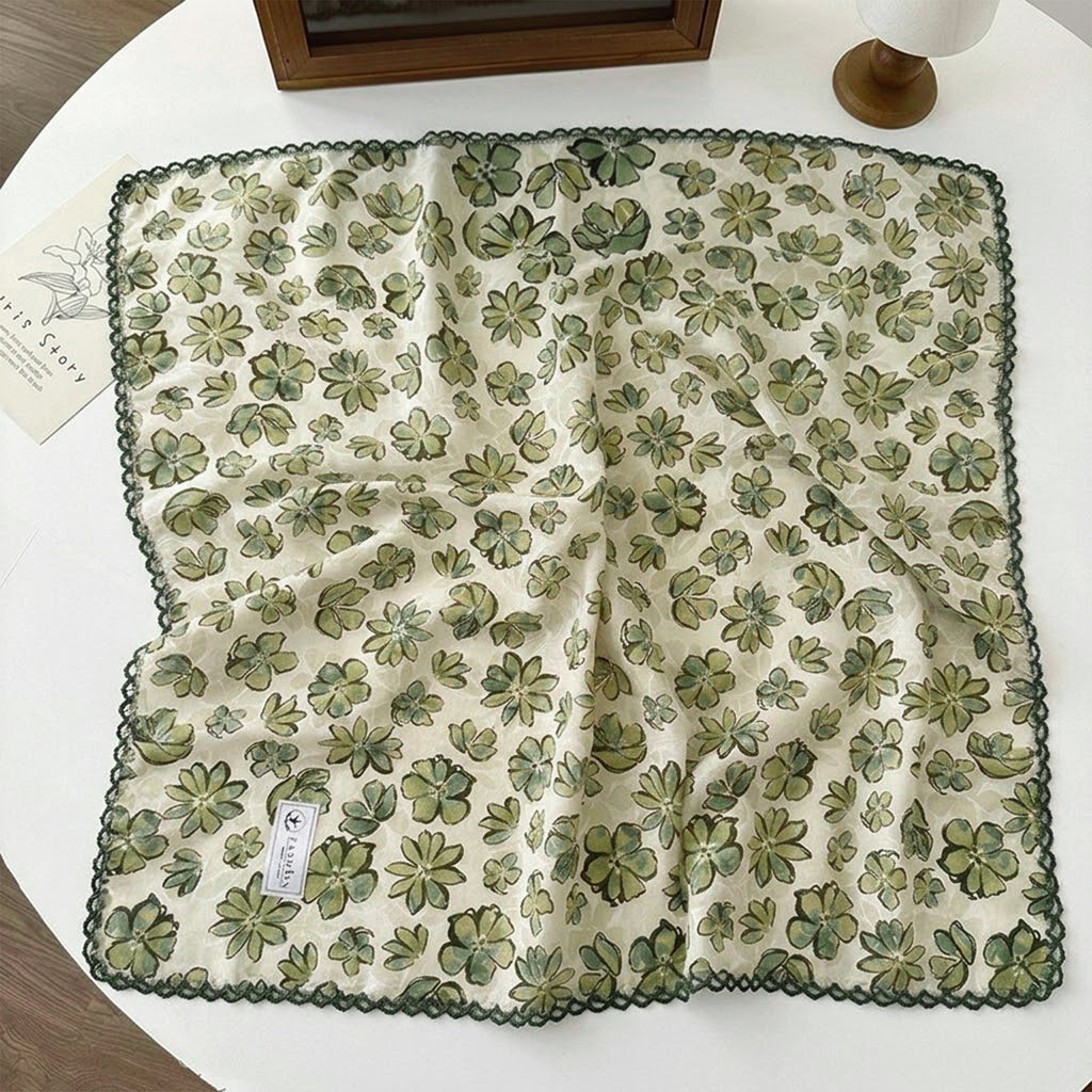 Anna-Kaci Womens Floral Print Lightweight Square Scarf Soft Fashion Neck Hair Wrap