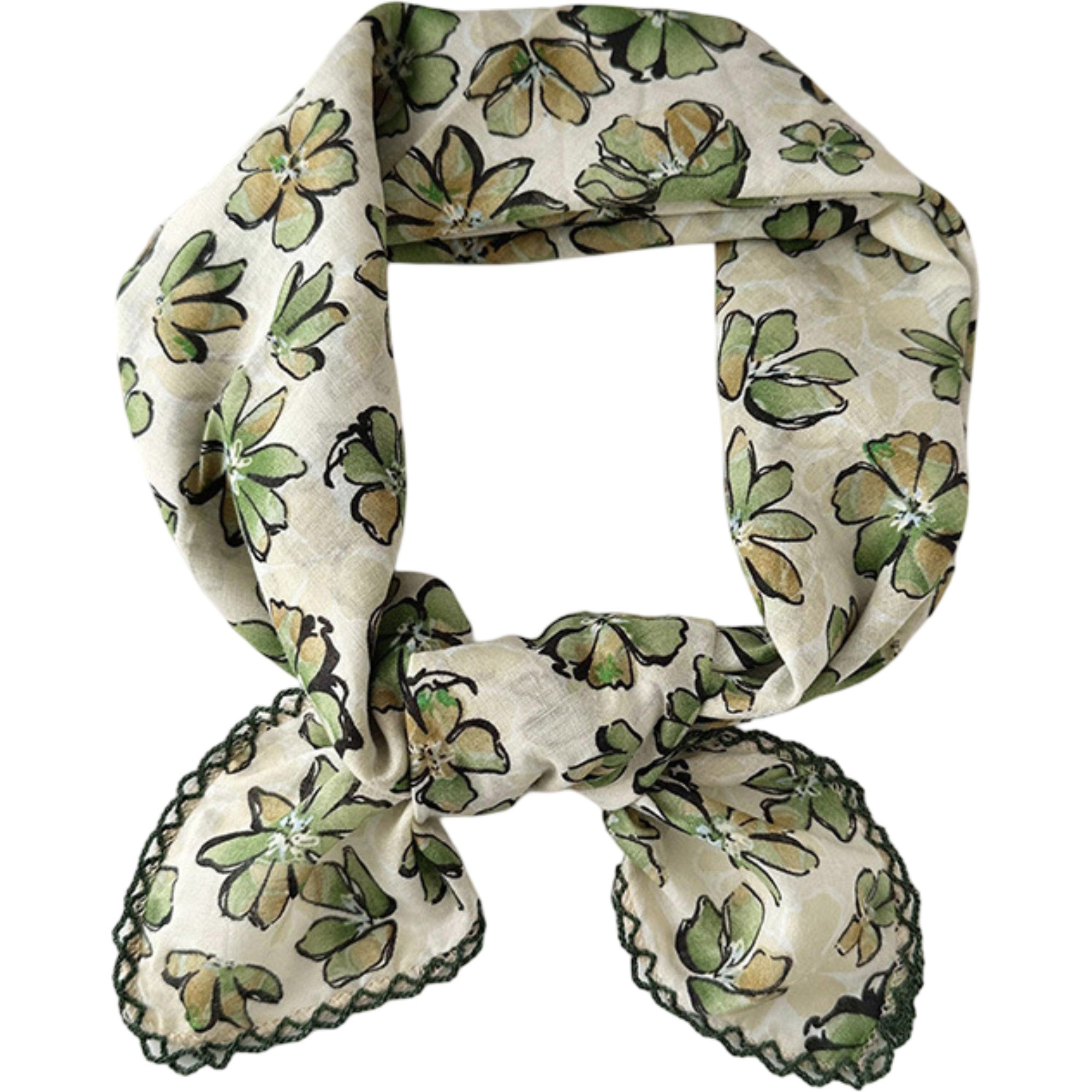 Anna-Kaci Womens Floral Print Lightweight Square Scarf Soft Fashion Neck Hair Wrap