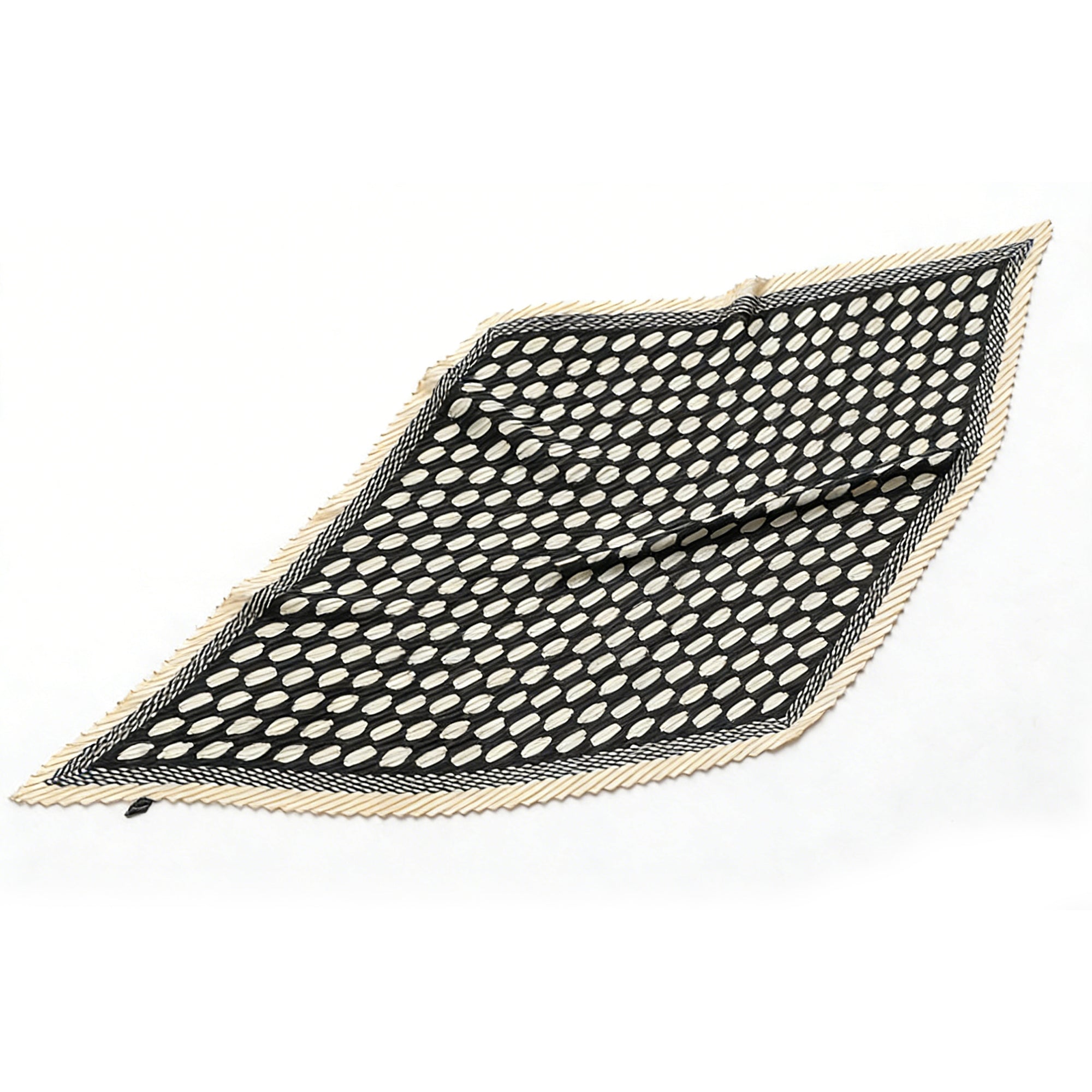 Anna-Kaci Womens Pleated Polka Dot Square Scarf Elegant Geometric Print Neck Wrap