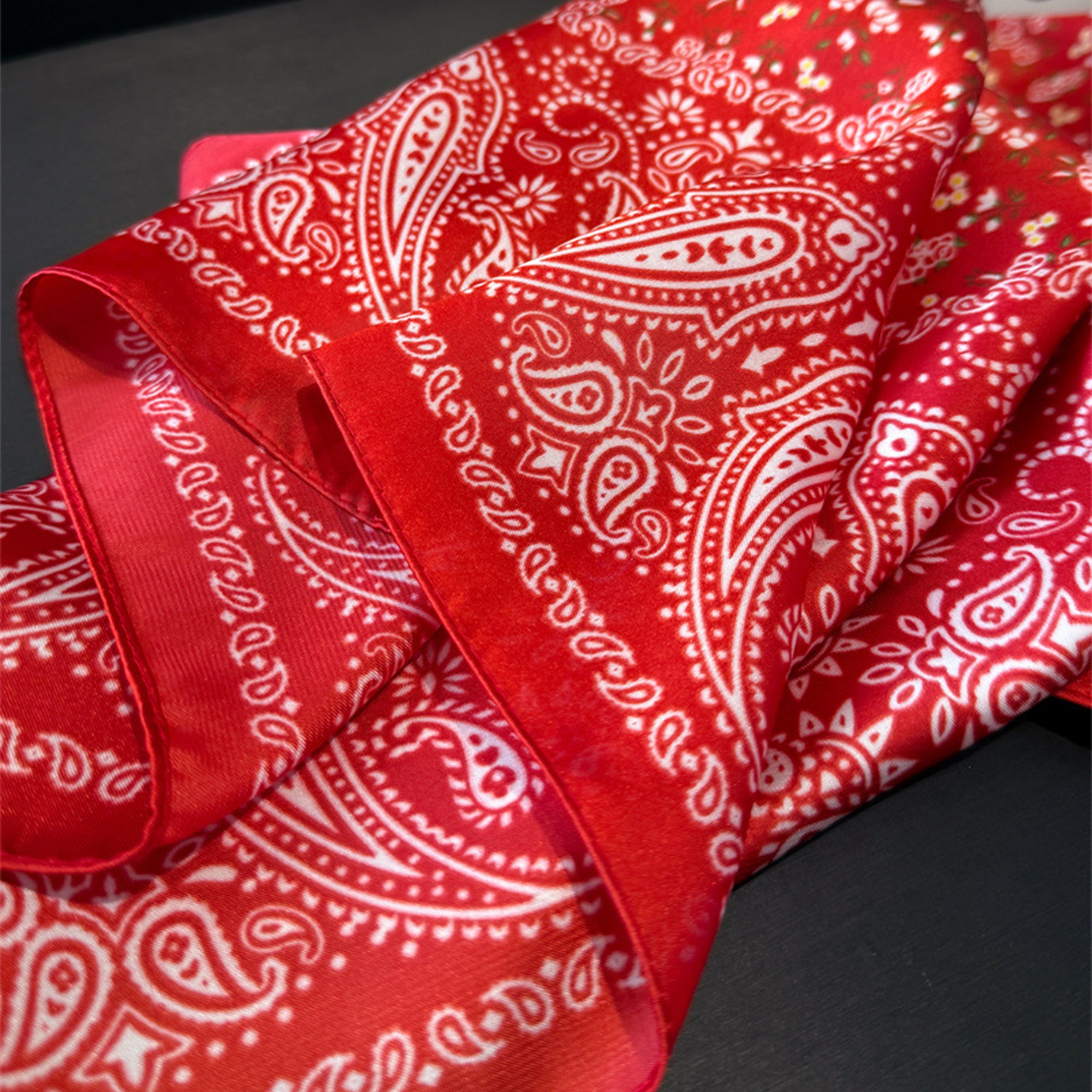 Anna-Kaci Womens Paisley Floral Square Scarf Elegant Vintage Print Neck Wrap