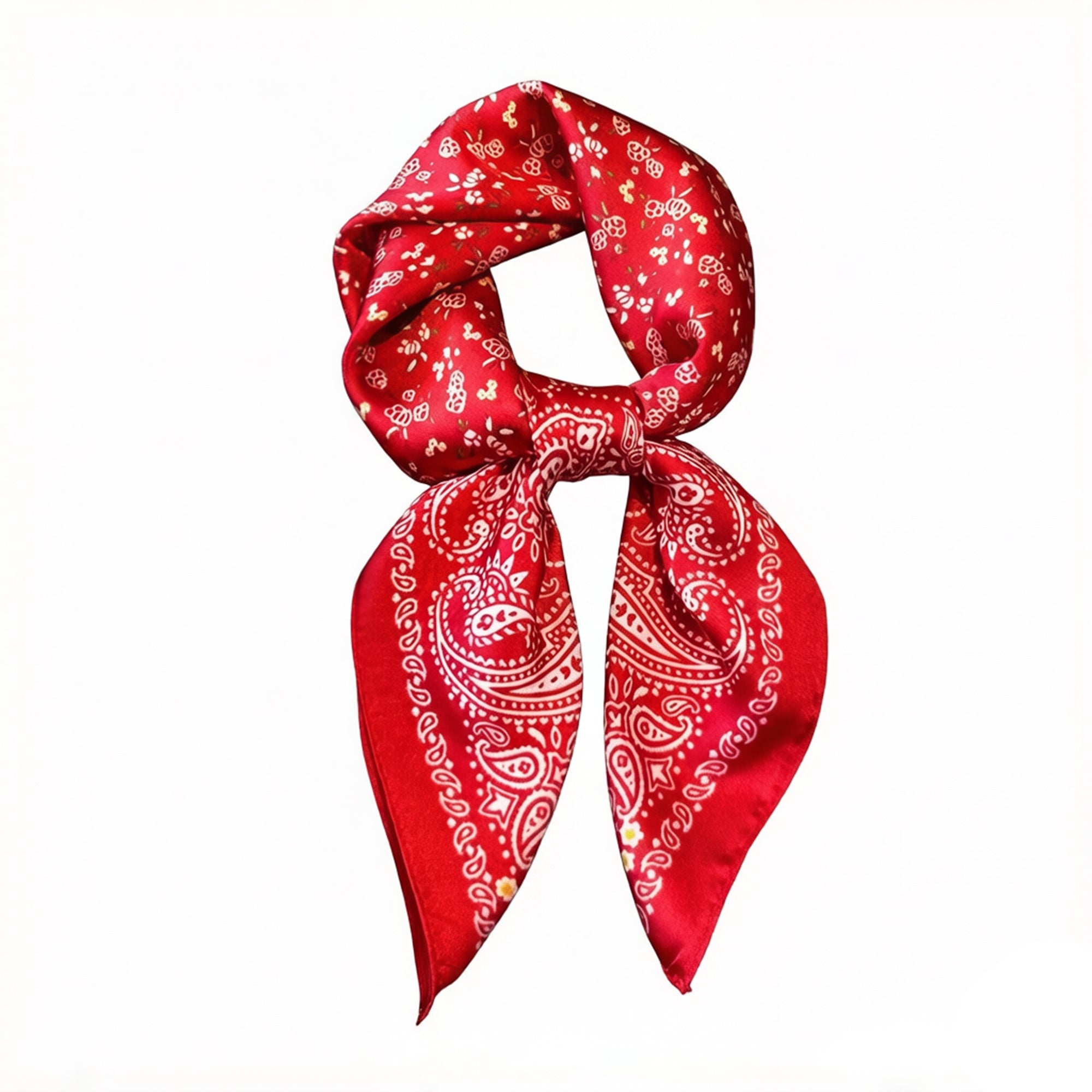 Anna-Kaci Womens Paisley Floral Square Scarf Elegant Vintage Print Neck Wrap