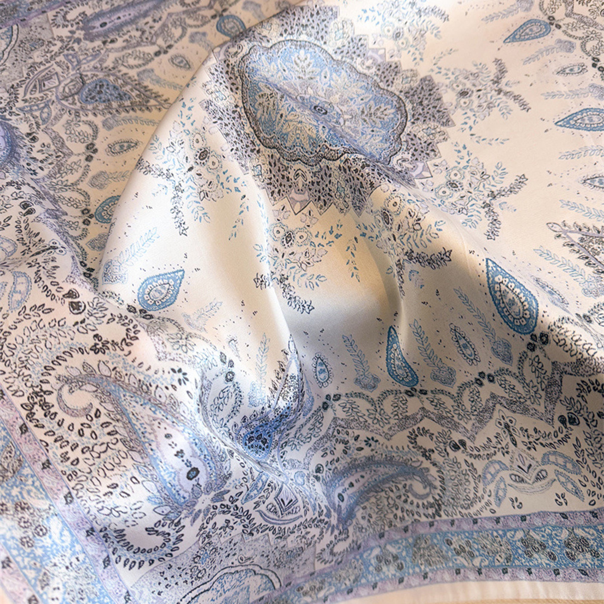 Anna-Kaci Womens Vintage Paisley Print Square Scarf Elegant Soft Fashion Neck Head Wrap