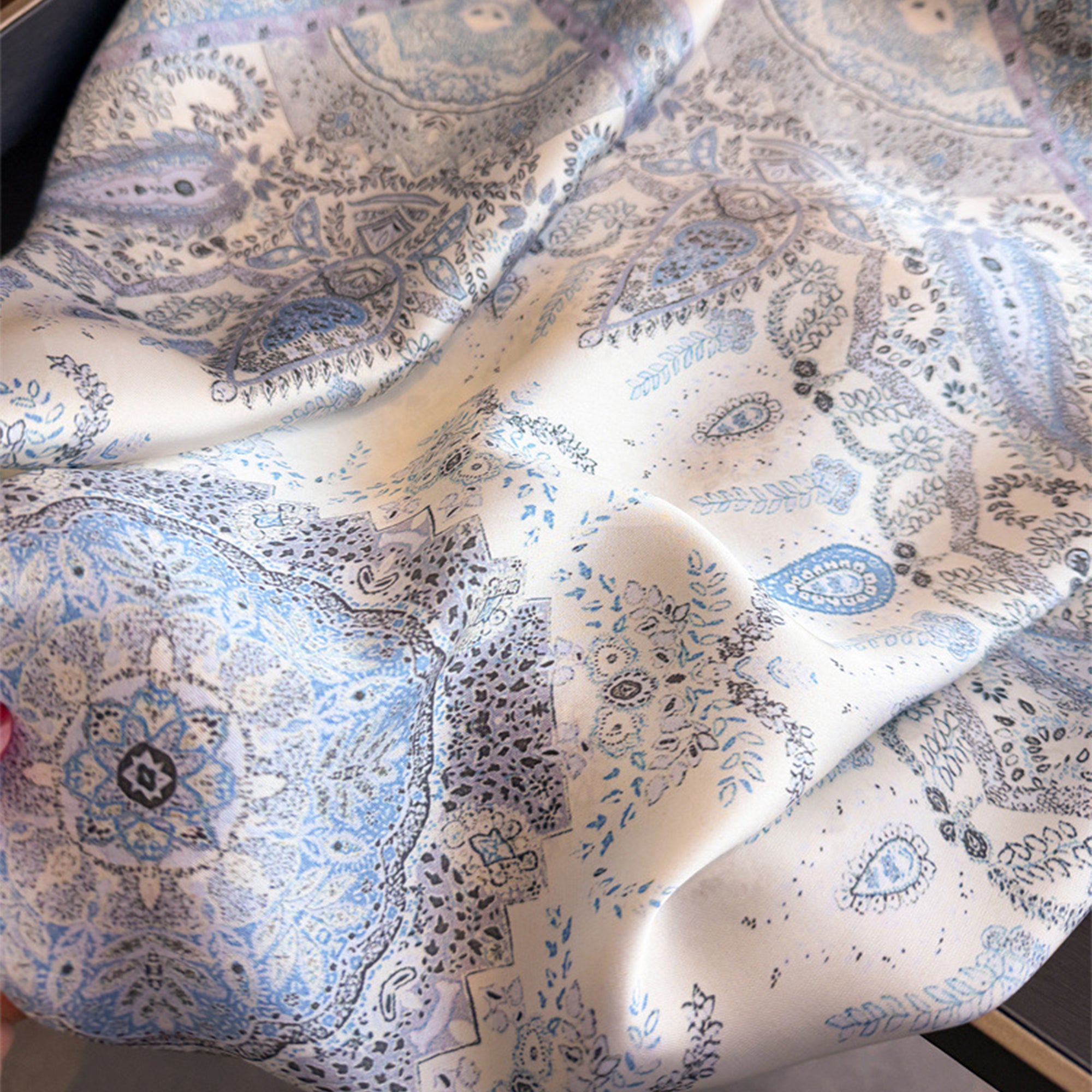Anna-Kaci Womens Vintage Paisley Print Square Scarf Elegant Soft Fashion Neck Head Wrap