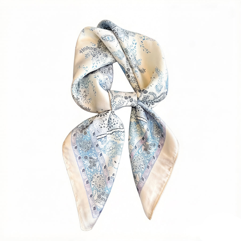 Anna-Kaci Womens Vintage Paisley Print Square Scarf Elegant Soft Fashion Neck Head Wrap