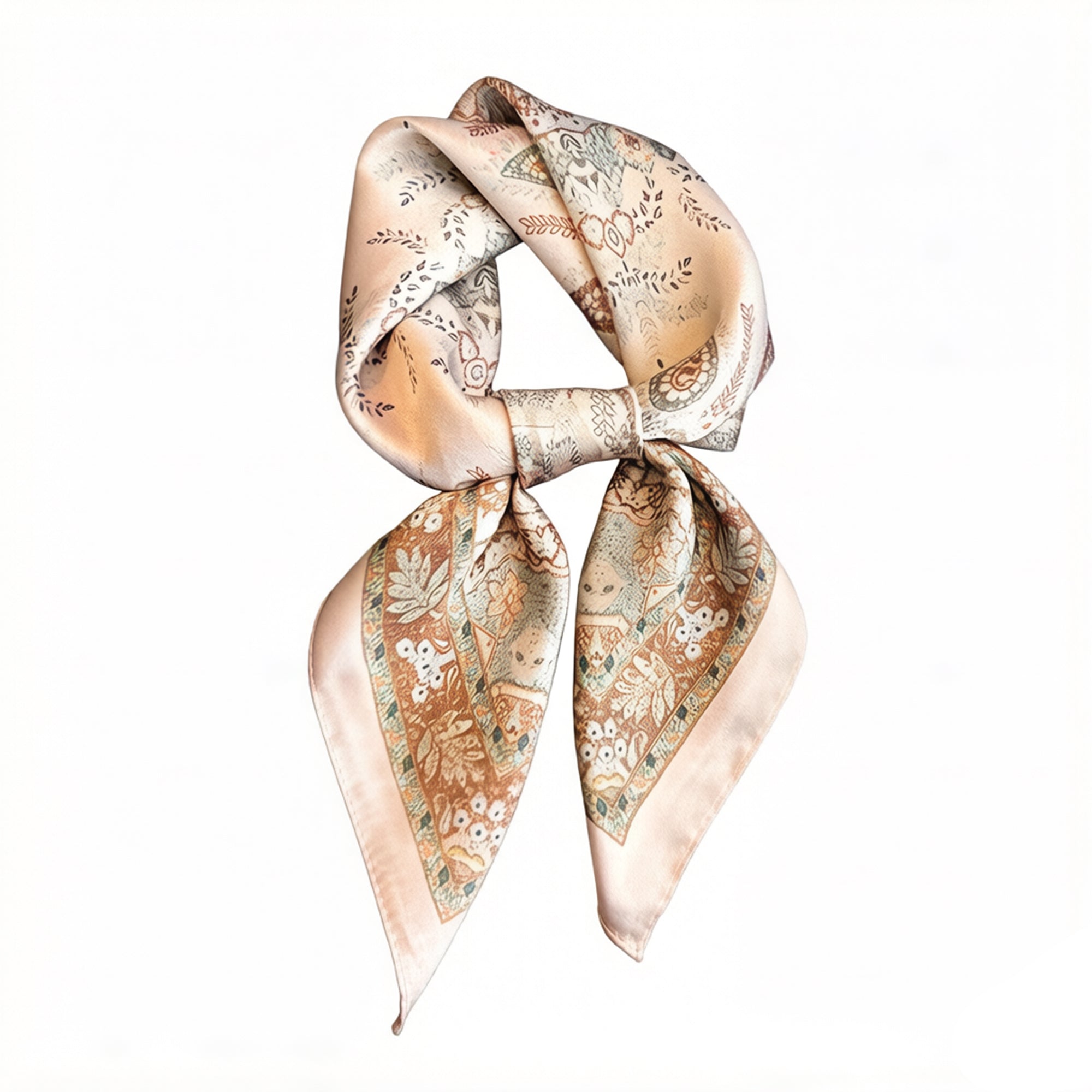 Anna-Kaci Womens Vintage Paisley Print Square Scarf Elegant Soft Fashion Neck Head Wrap