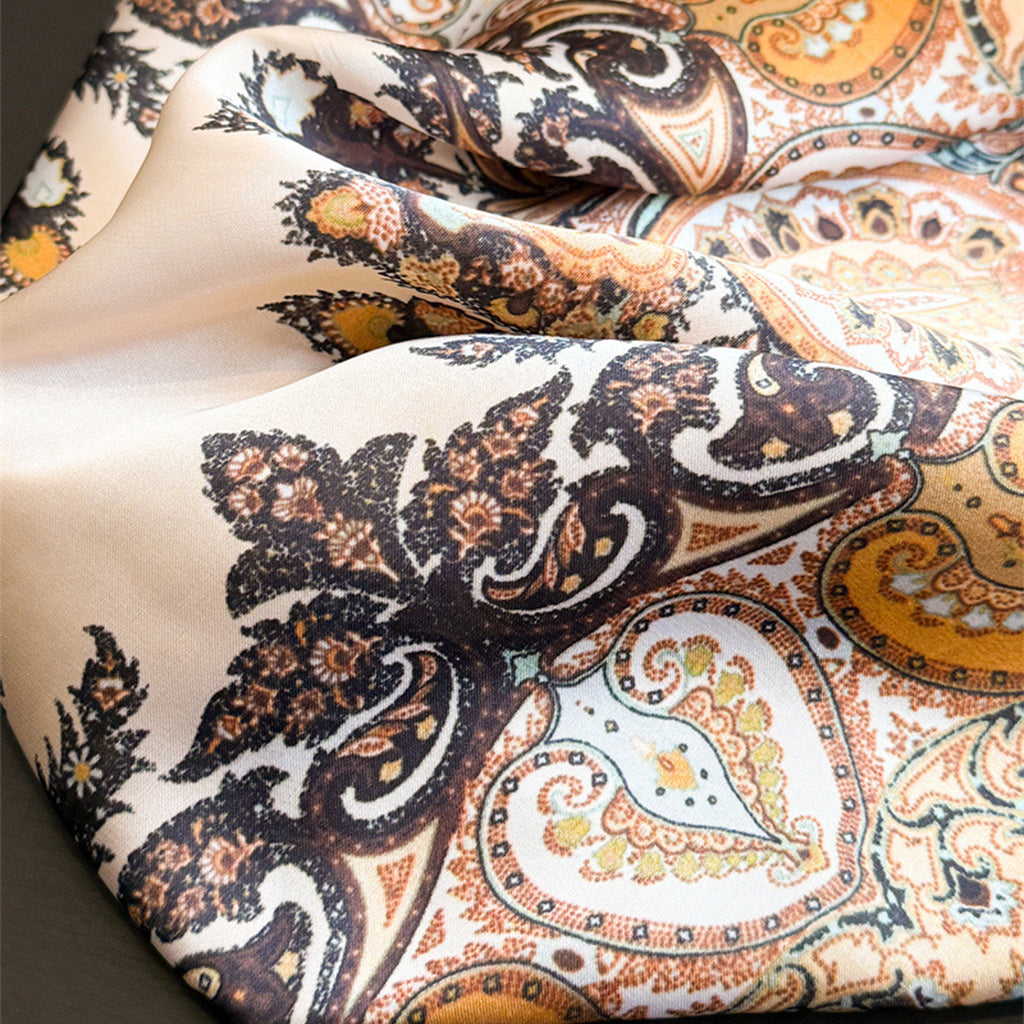Anna-Kaci Womens Vintage Paisley Print Square Scarf Elegant Soft Fashion Neck Head Wrap