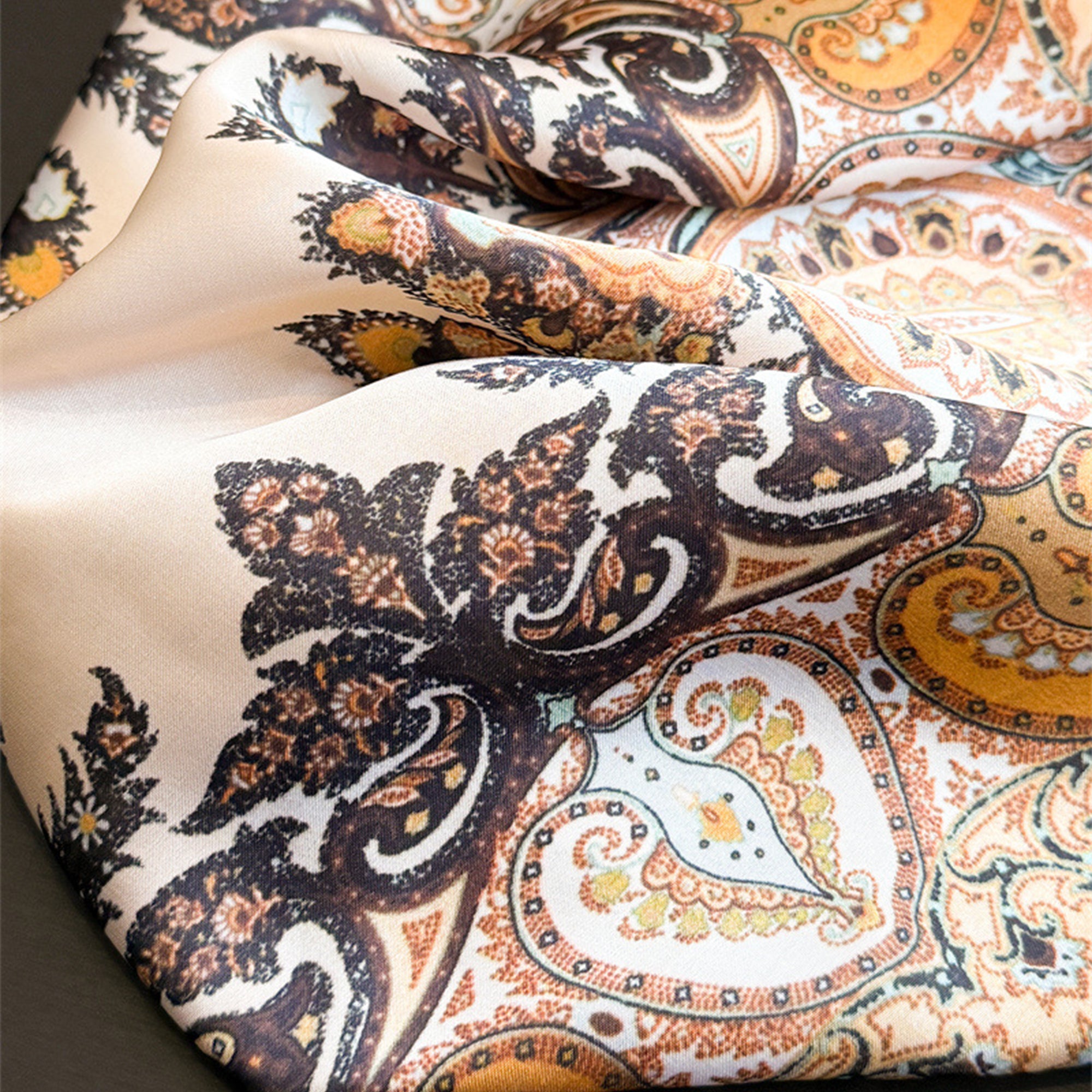 Anna-Kaci Womens Vintage Paisley Print Square Scarf Elegant Soft Fashion Neck Head Wrap
