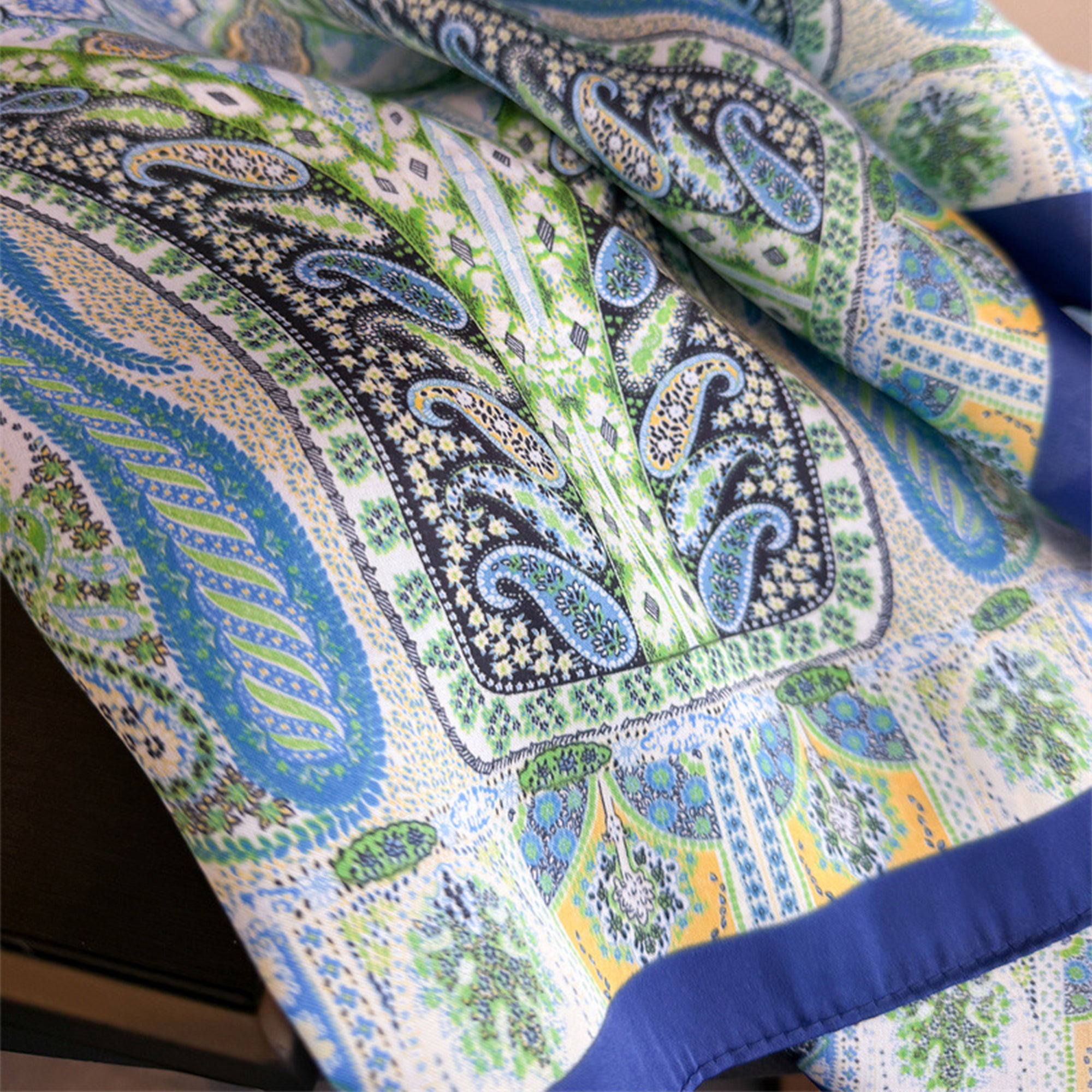Anna-Kaci Womens Vintage Paisley Square Scarf Elegant Boho Print Neck Wrap