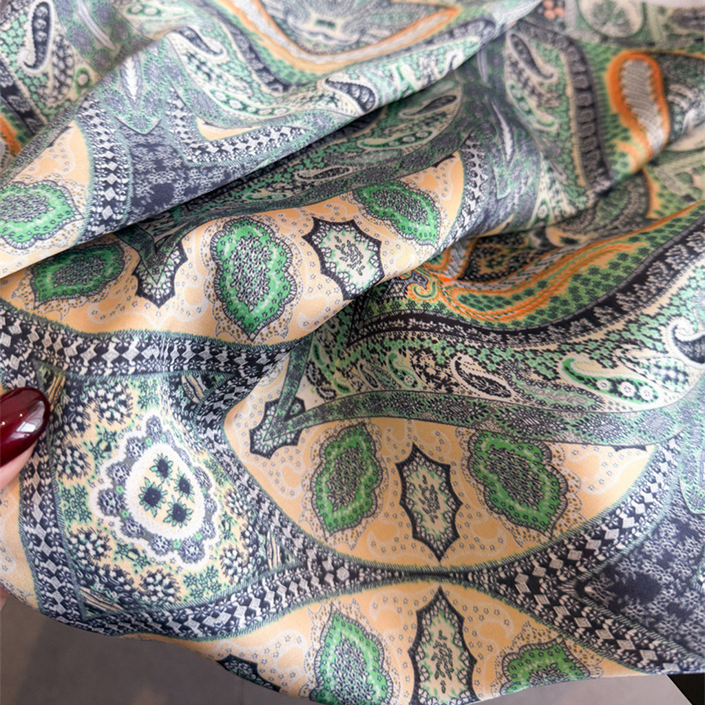 Anna-Kaci Womens Vintage Paisley Square Scarf Elegant Boho Print Neck Wrap