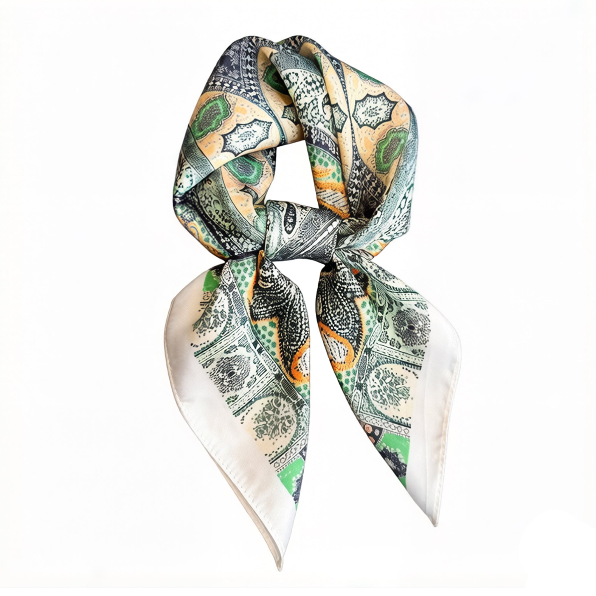 Anna-Kaci Womens Vintage Paisley Square Scarf Elegant Boho Print Neck Wrap