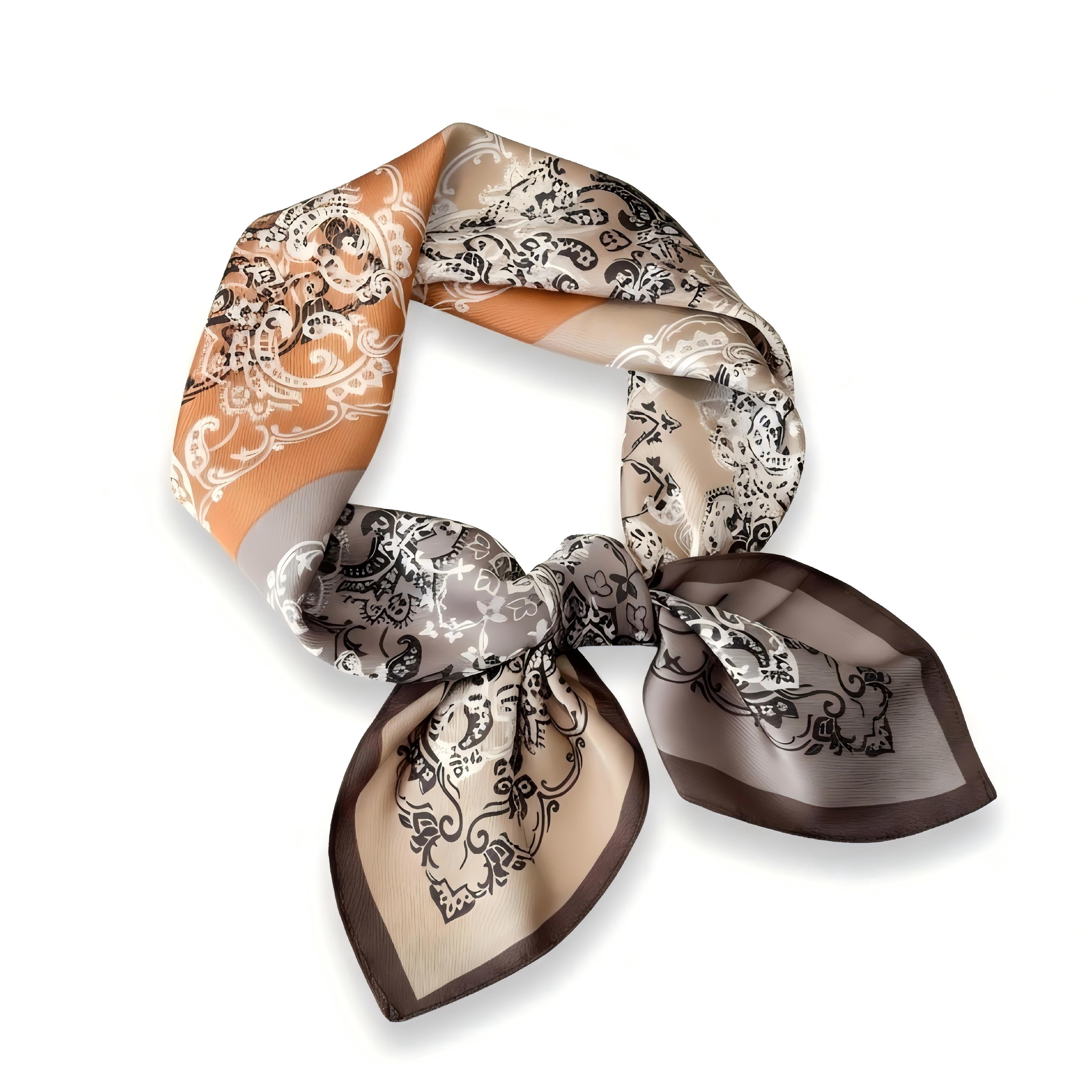 Anna-Kaci Women's Paisley Print Satin Square Scarf 27.5 x 27.5 Inches