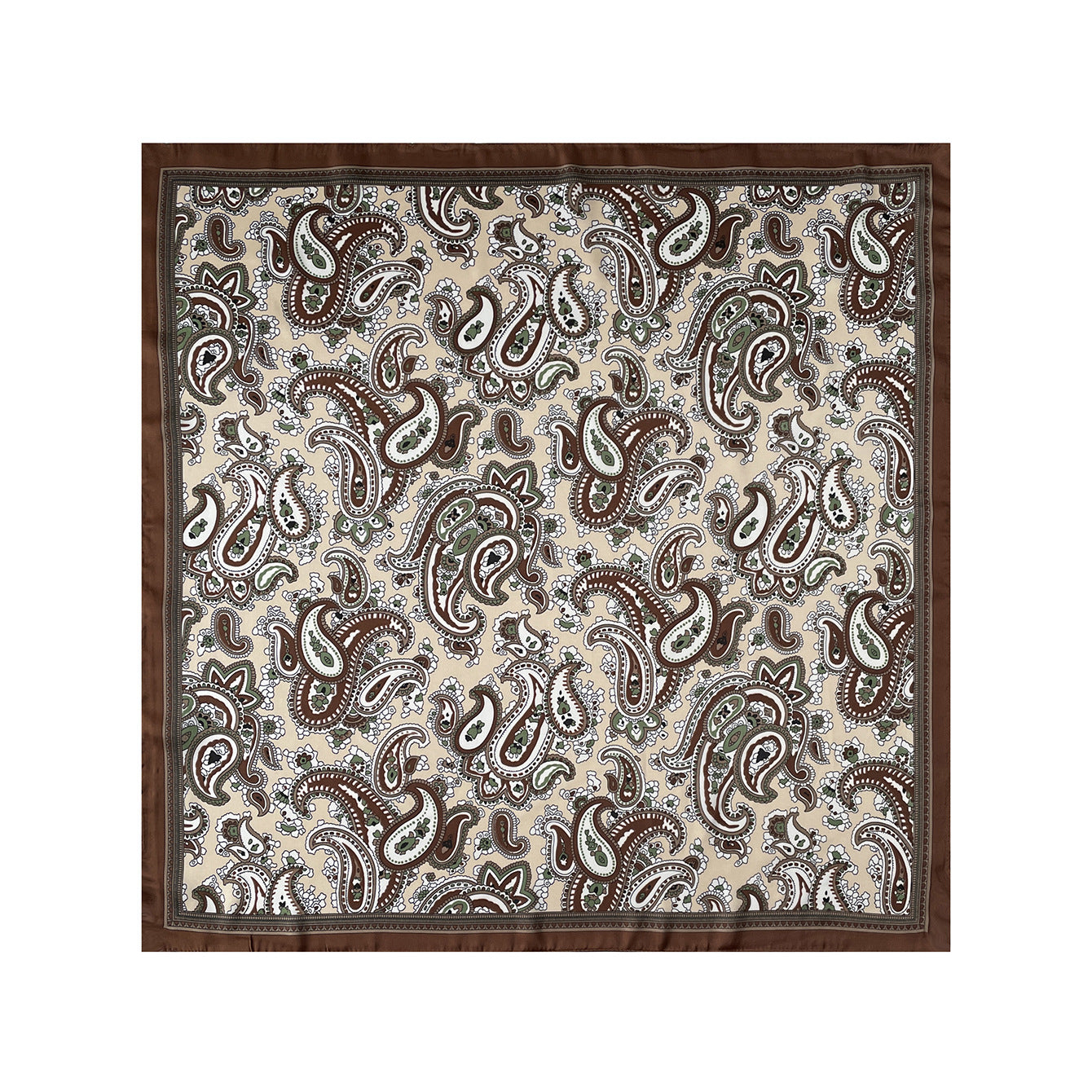 Anna-Kaci Women's Square Paisley Silk Feel Scarf Lightweight Printed Neck Hair Scarf 27.5 Inch