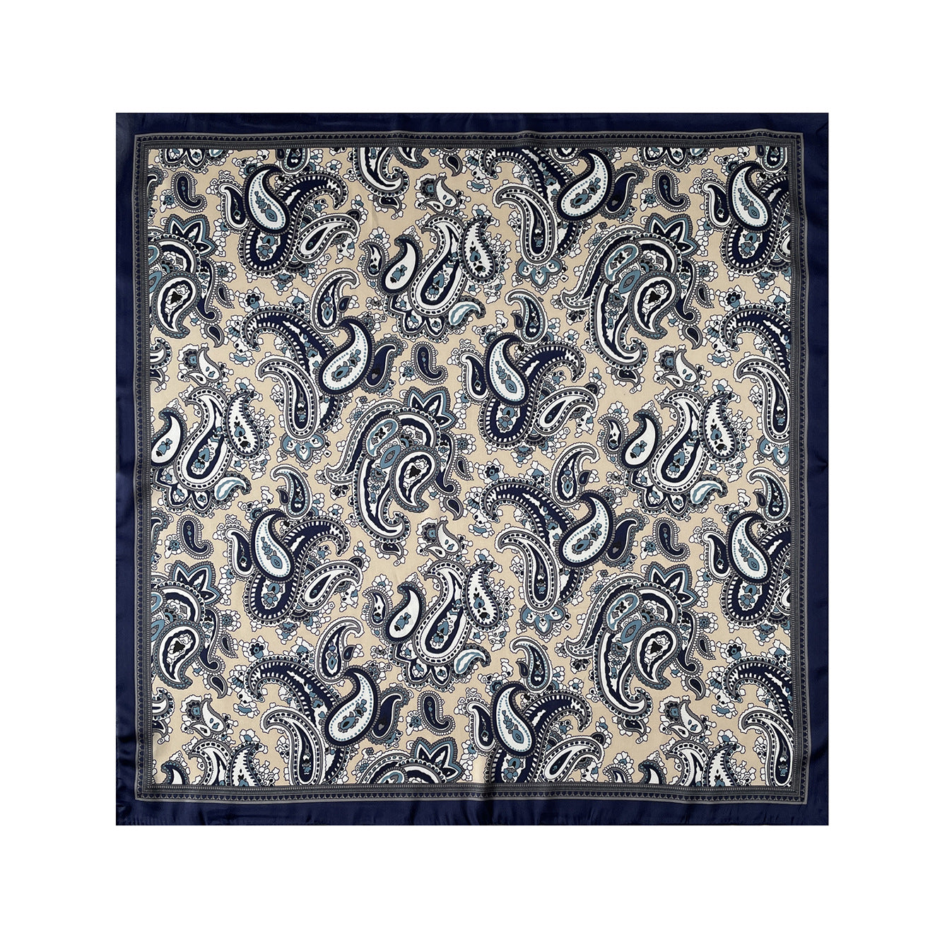 Anna-Kaci Women's Square Paisley Silk Feel Scarf Lightweight Printed Neck Hair Scarf 27.5 Inch