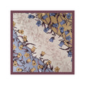 Anna-Kaci Women's Square Floral Silk Feel Scarf Lightweight Botanical Neck Hair Wrap 27.5 Inch
