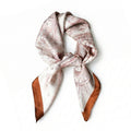 Anna-Kaci Women's Square Artistic Line Print Satin Scarf Lightweight Silk Touch Wrap 27.5 Inch