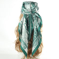 Anna-Kaci Women's Oversized Botanical Satin Scarf Silk Touch Square Head Wrap 35 Inch