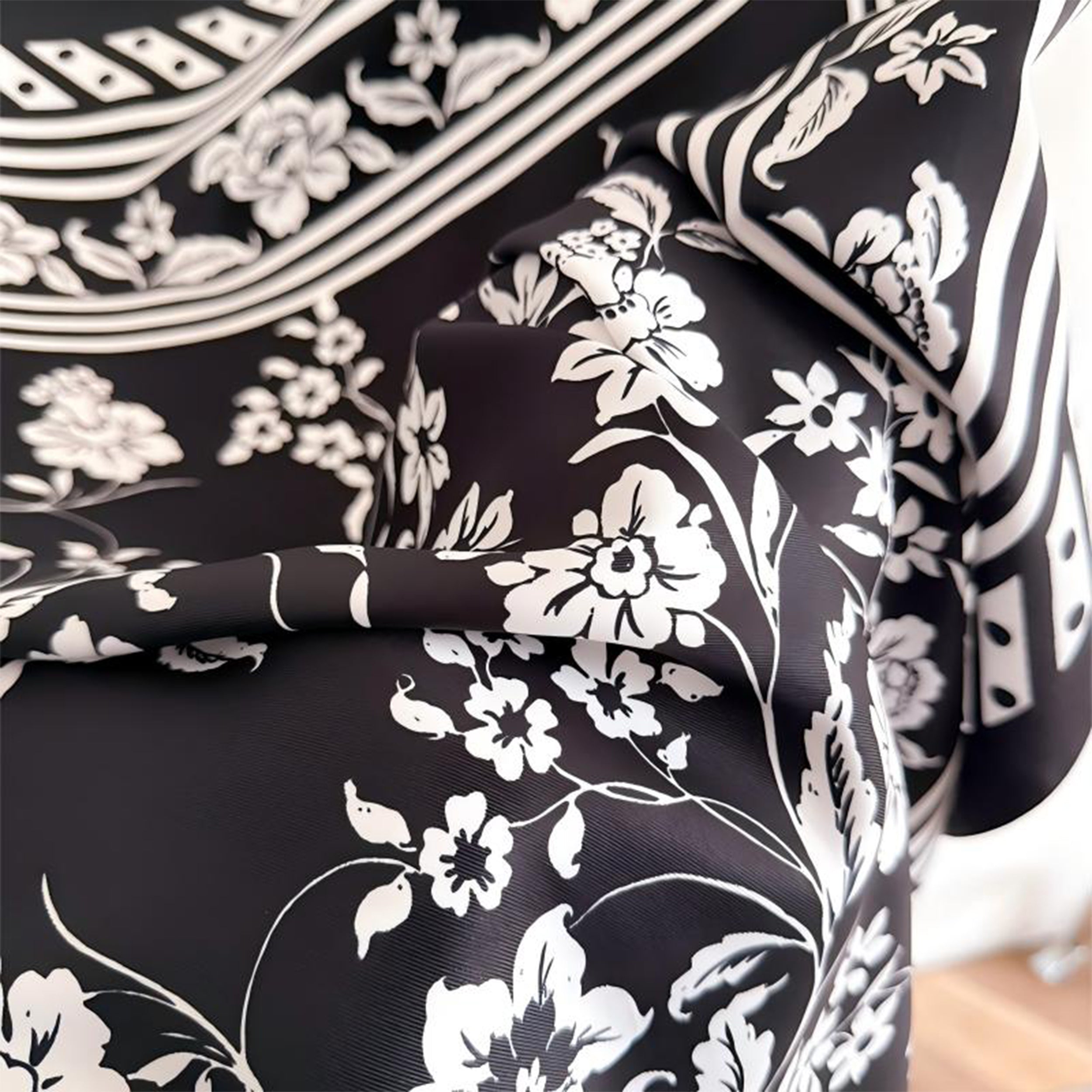 Anna-Kaci Vintage Floral Print Satin Square Scarf 35 x 35 Inches Head Scarf for Women