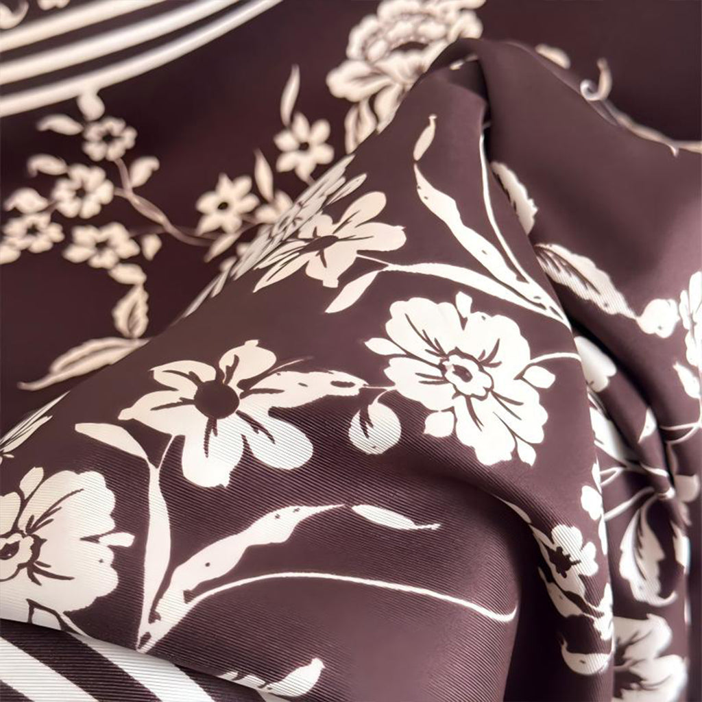 Anna-Kaci Vintage Floral Print Satin Square Scarf 35 x 35 Inches Head Scarf for Women