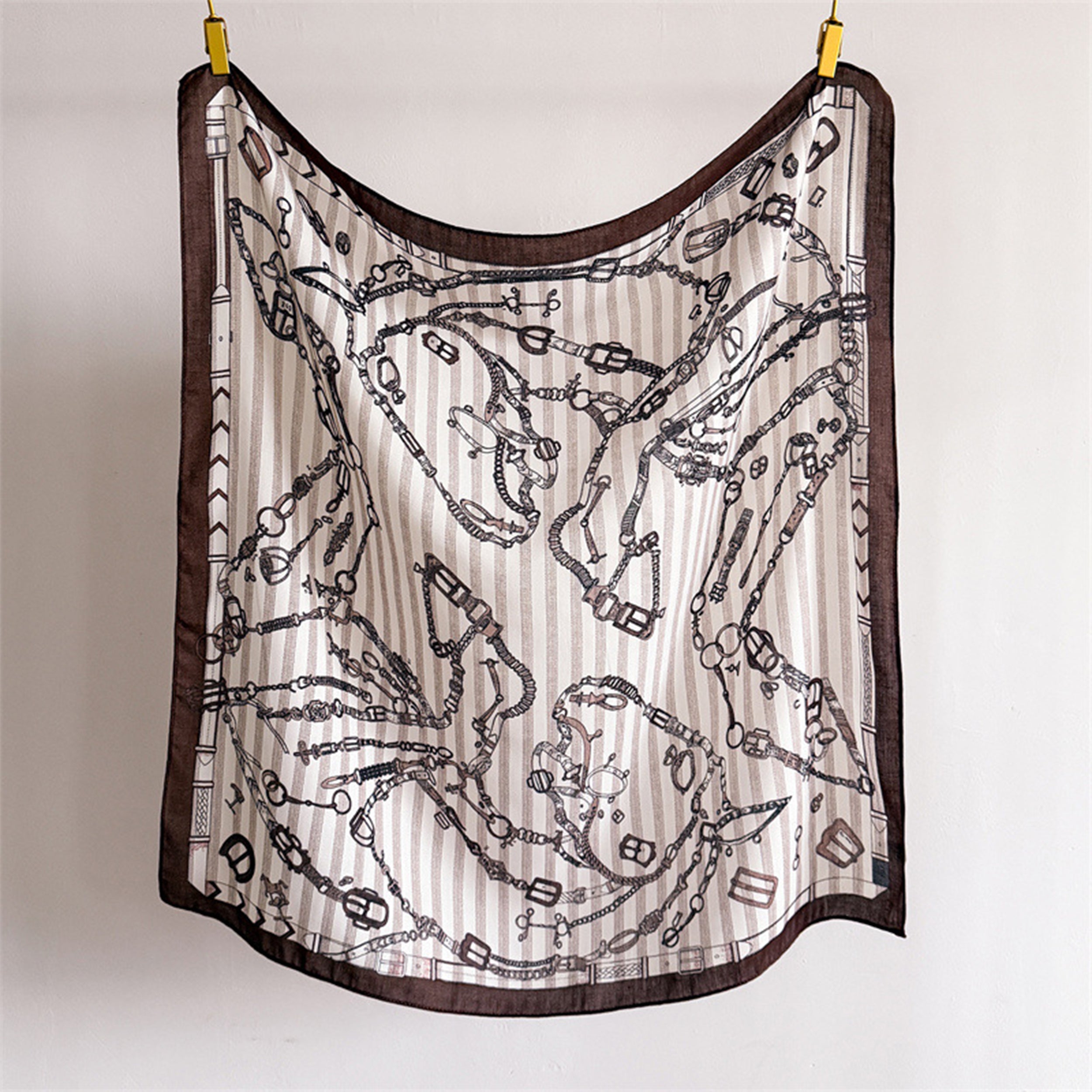 Anna-Kaci Women's Large Equestrian Square Scarf 35 Inch Lightweight Fashion Neck Hair Shawl Wrap