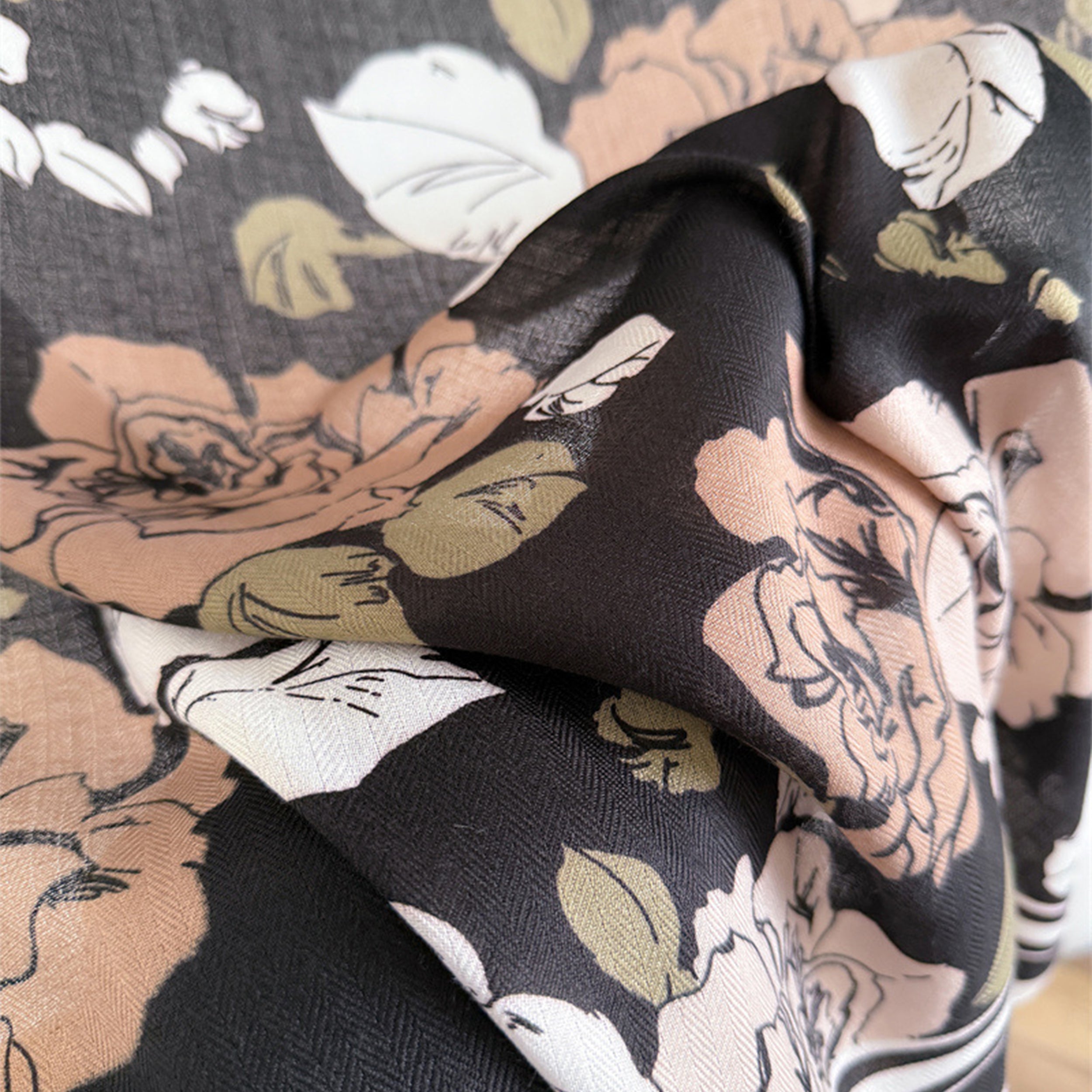 Anna-Kaci Women's Large Floral Square Scarf 35 Inch Lightweight Fashion Head Neck Shawl Wrap