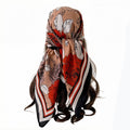Anna-Kaci Women's Large Floral Square Scarf 35 Inch Lightweight Fashion Head Neck Shawl Wrap