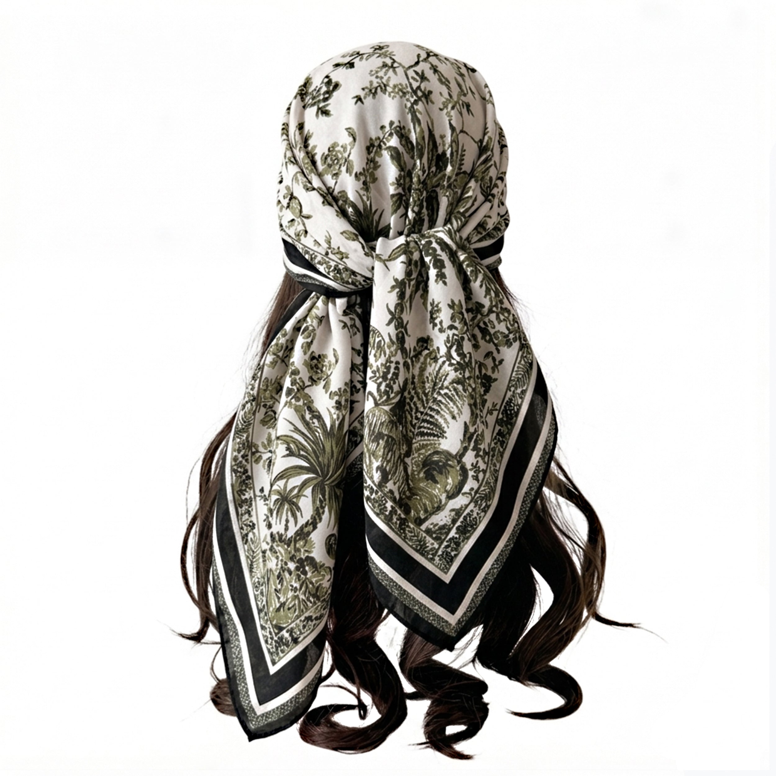 Anna-Kaci Women's Large Botanical Square Scarf 35 Inch Lightweight Fashion Neck Hair Shawl Wrap