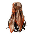 Anna-Kaci Women's Large Abstract Square Scarf 35 Inch Lightweight Fashion Neck Hair Shawl Wrap