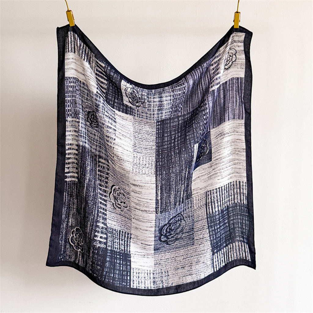 Anna-Kaci Women's Large Abstract Square Scarf 35 Inch Lightweight Fashion Neck Hair Shawl Wrap