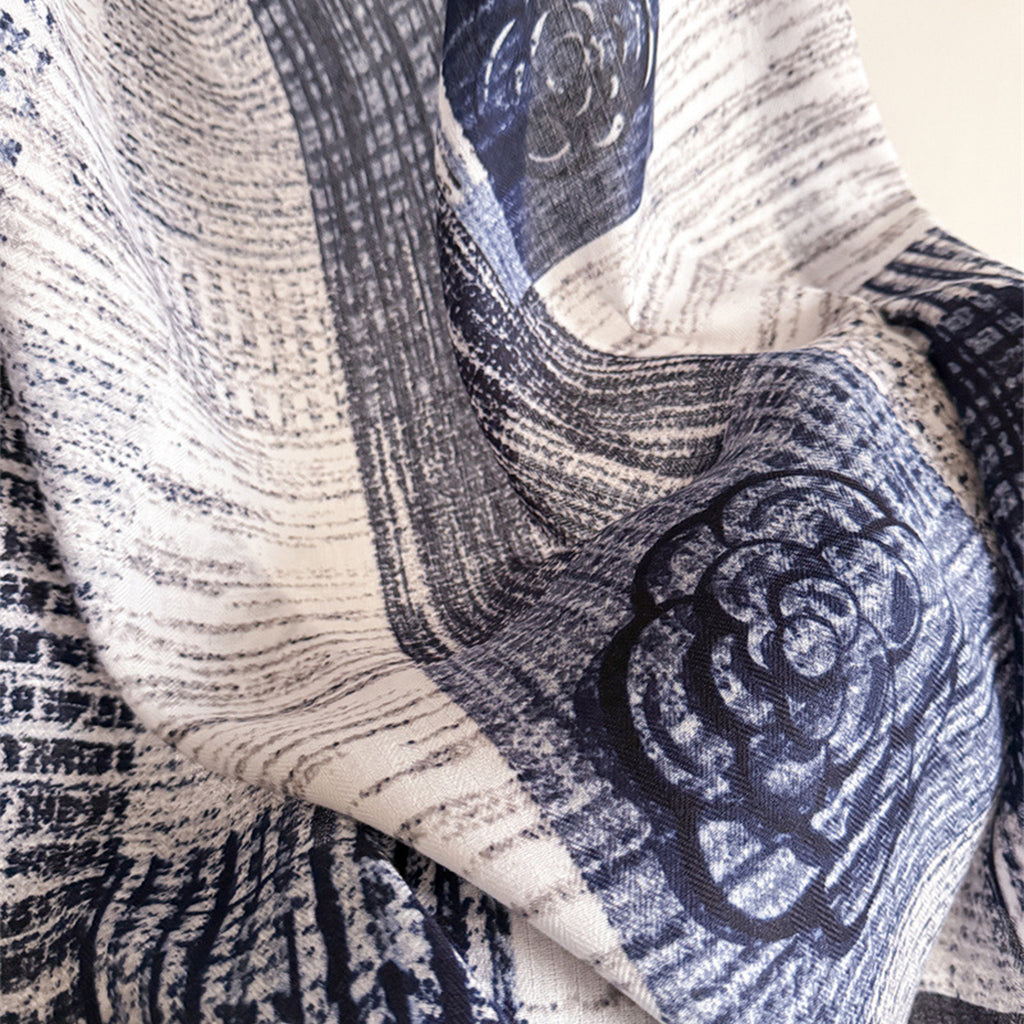 Anna-Kaci Women's Large Abstract Square Scarf 35 Inch Lightweight Fashion Neck Hair Shawl Wrap