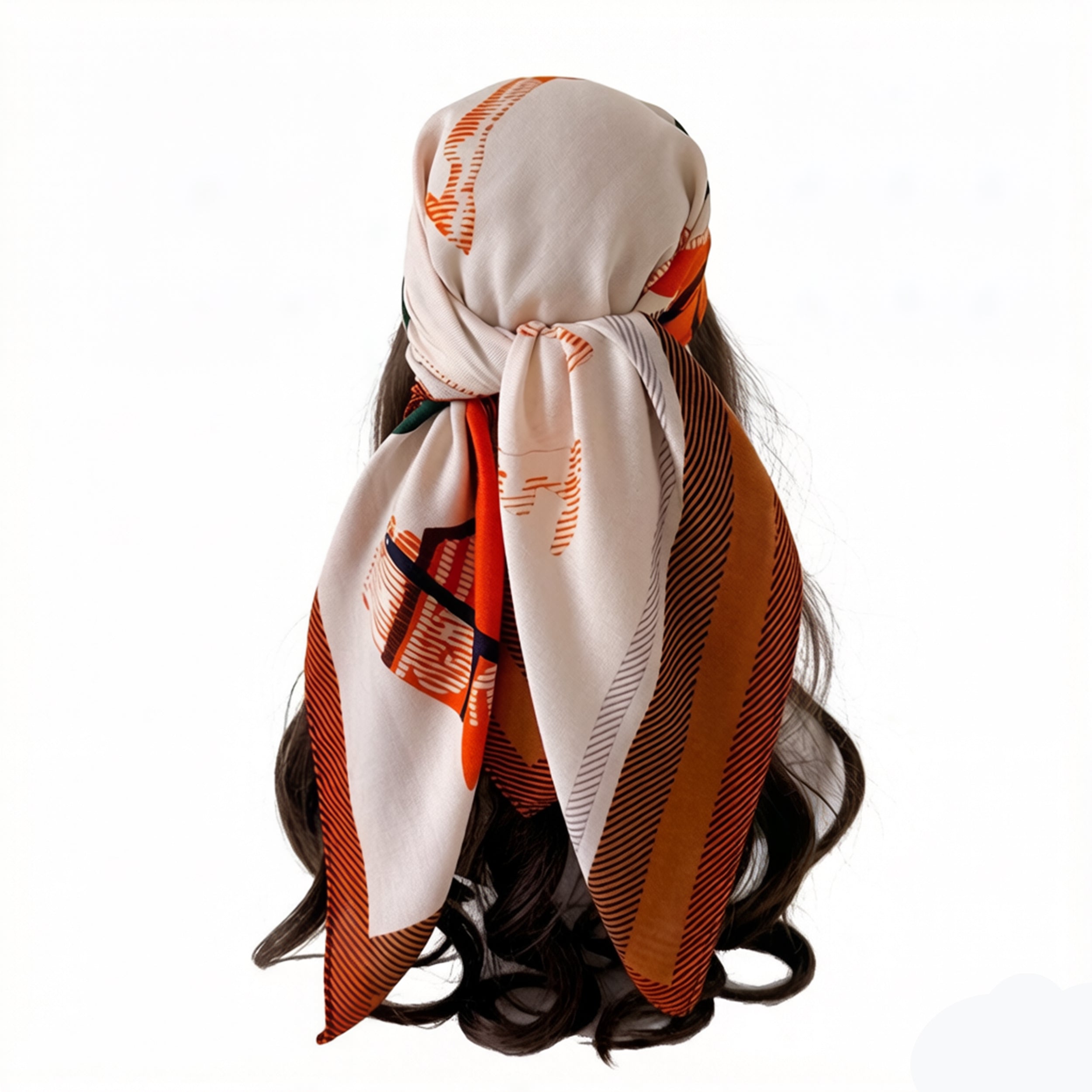 Anna-Kaci Women's Horse Print Large Square Scarf Lightweight Neck Hair Shawl Wrap 35 x 35 Inch