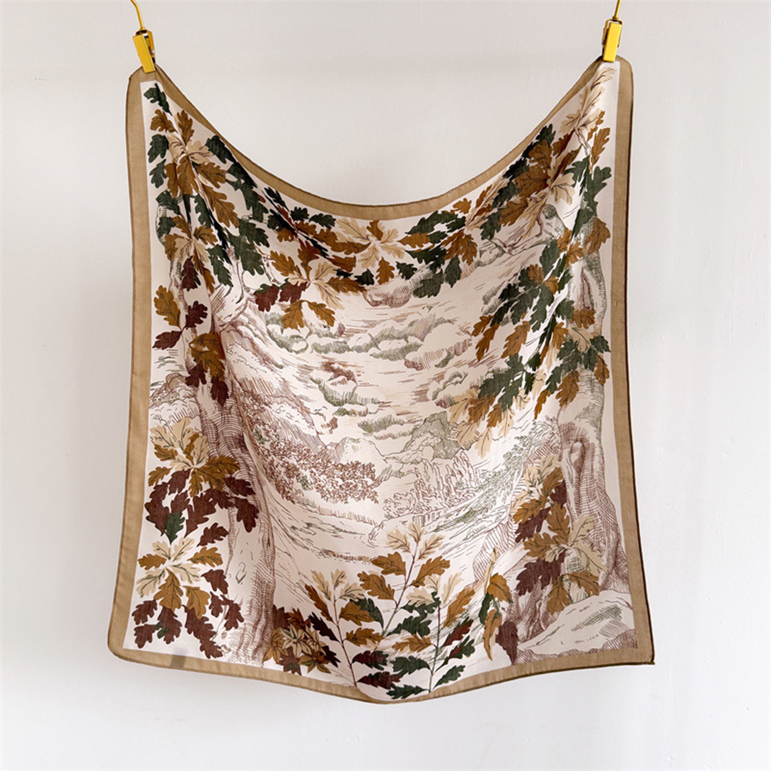 Anna-Kaci Women's Landscape Floral Square Scarf Large Lightweight Neck Hair Shawl Wrap 35 Inch