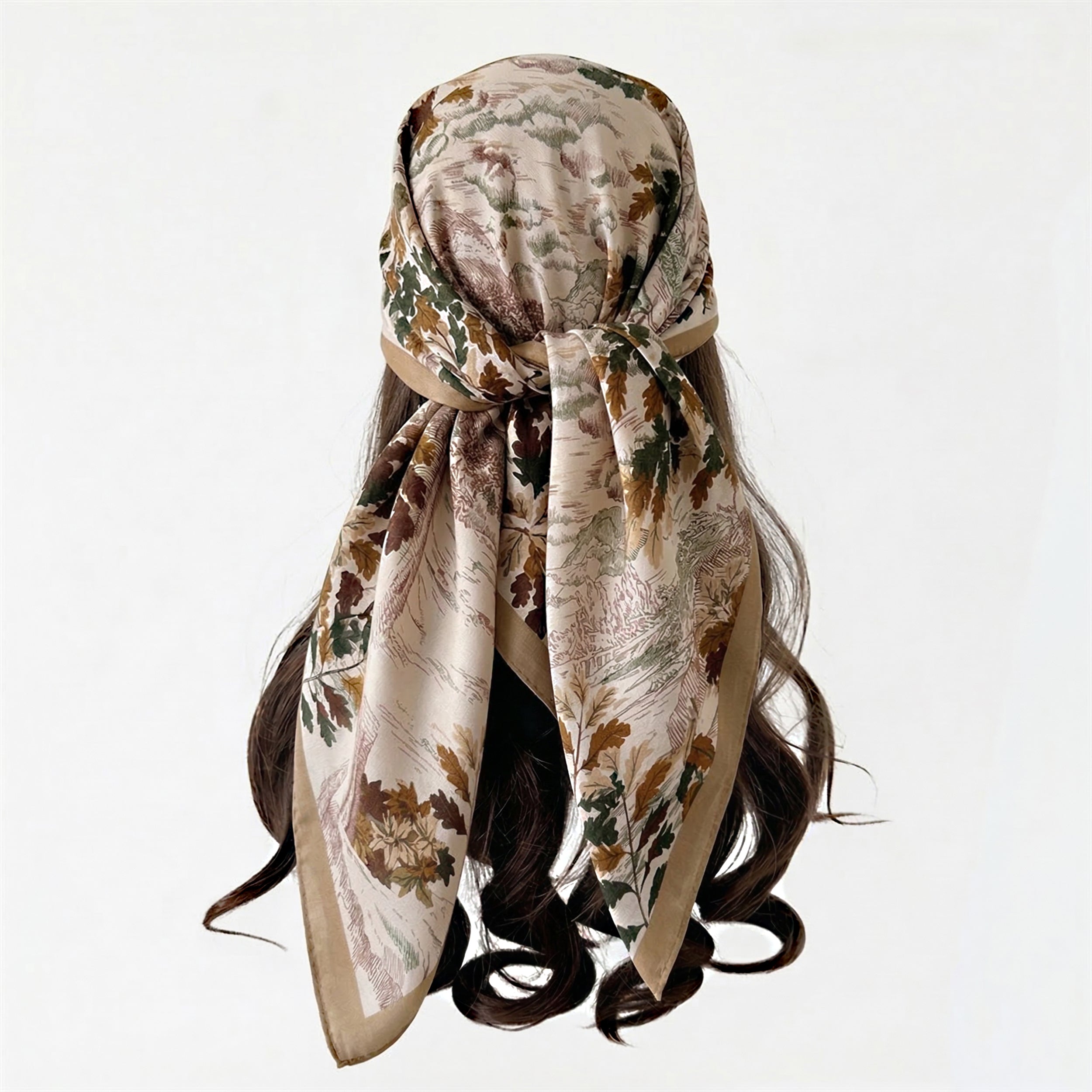 Anna-Kaci Women's Landscape Floral Square Scarf Large Lightweight Neck Hair Shawl Wrap 35 Inch